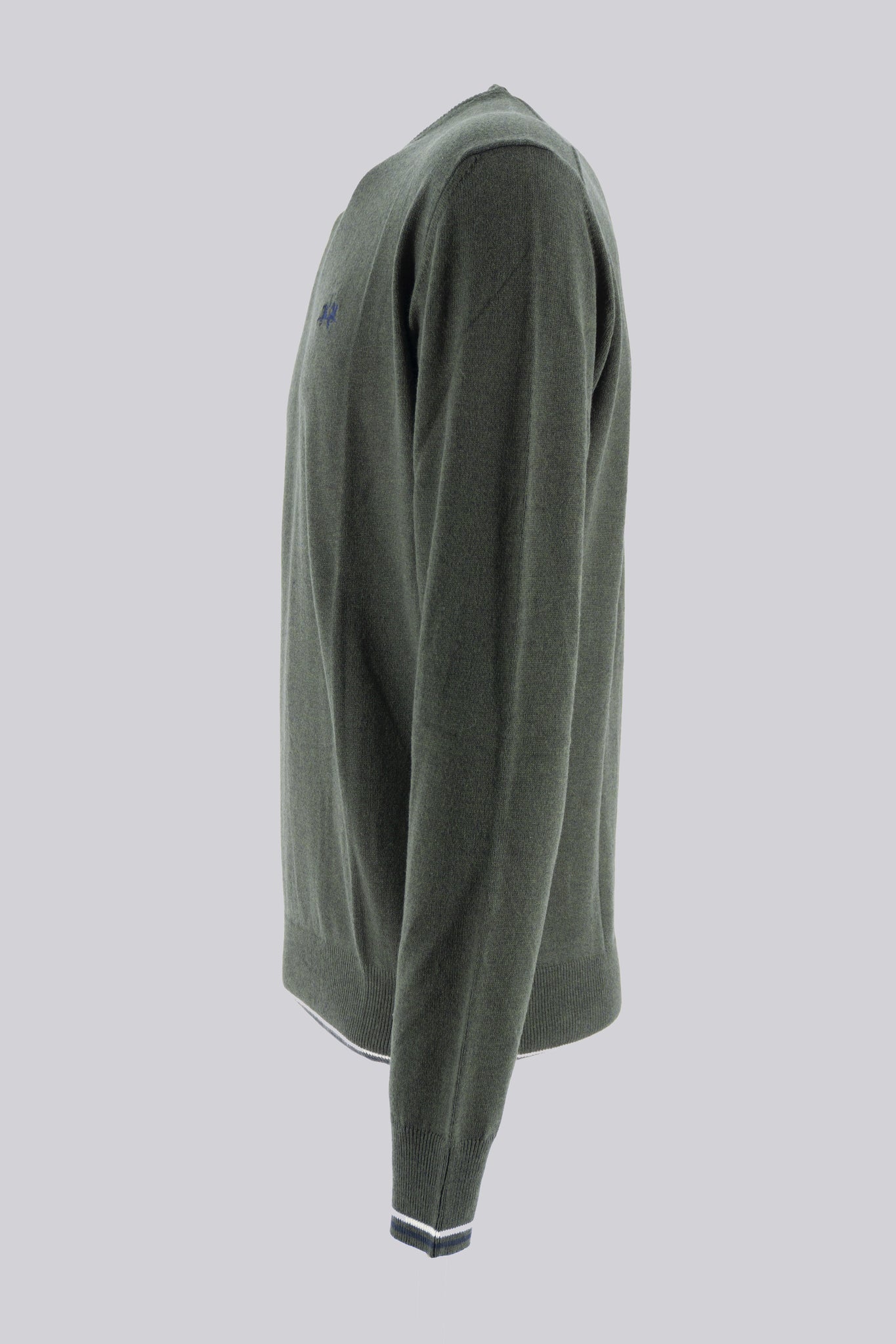 Maglia Girocollo con Logo / Verde - Ideal Moda