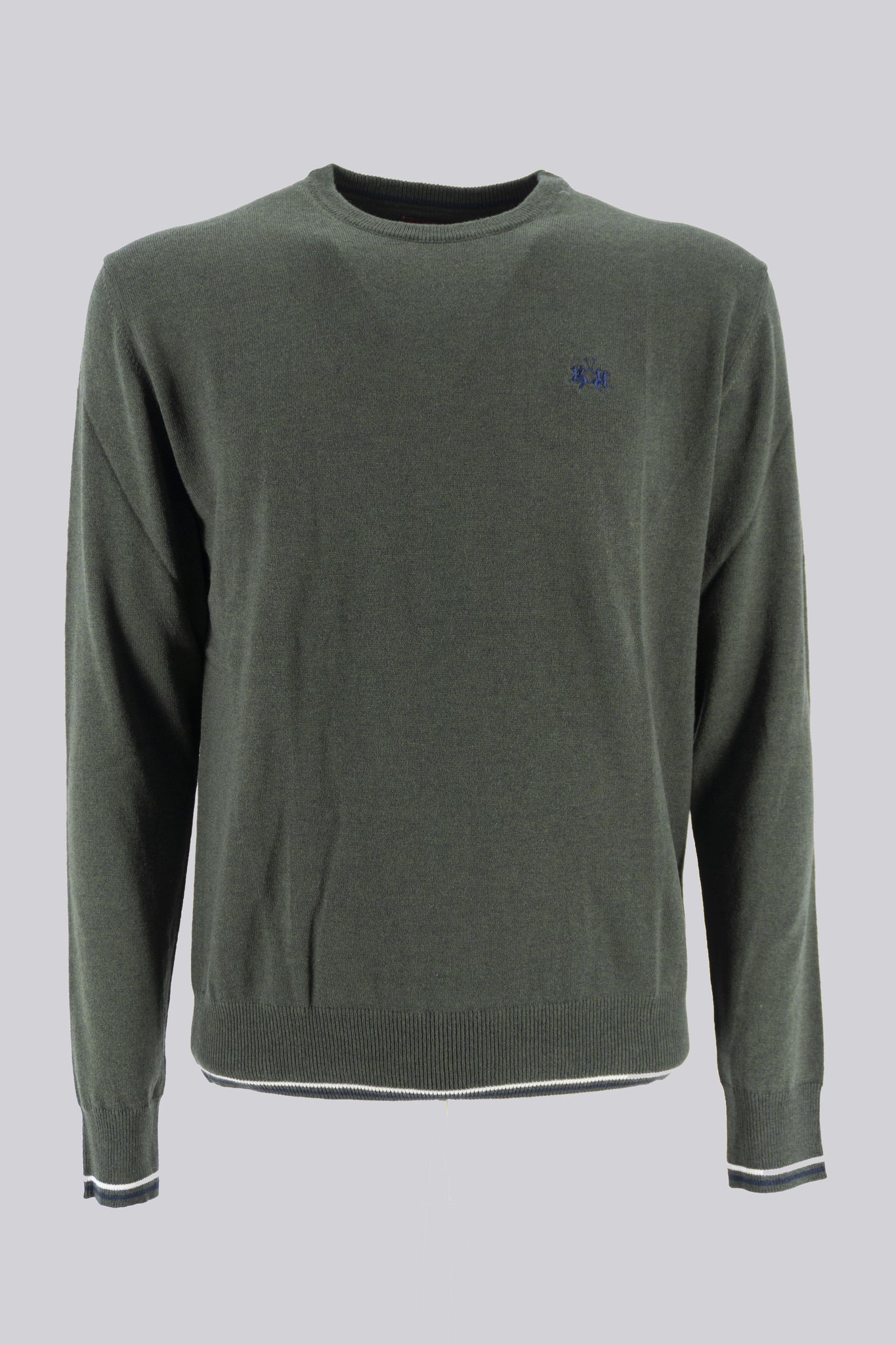 Maglia Girocollo con Logo / Verde - Ideal Moda