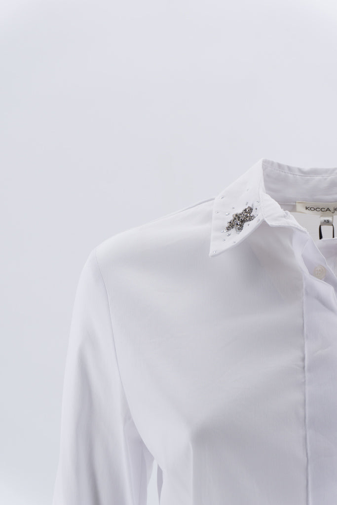 Camicia con Applicazione / Bianco - Ideal Moda