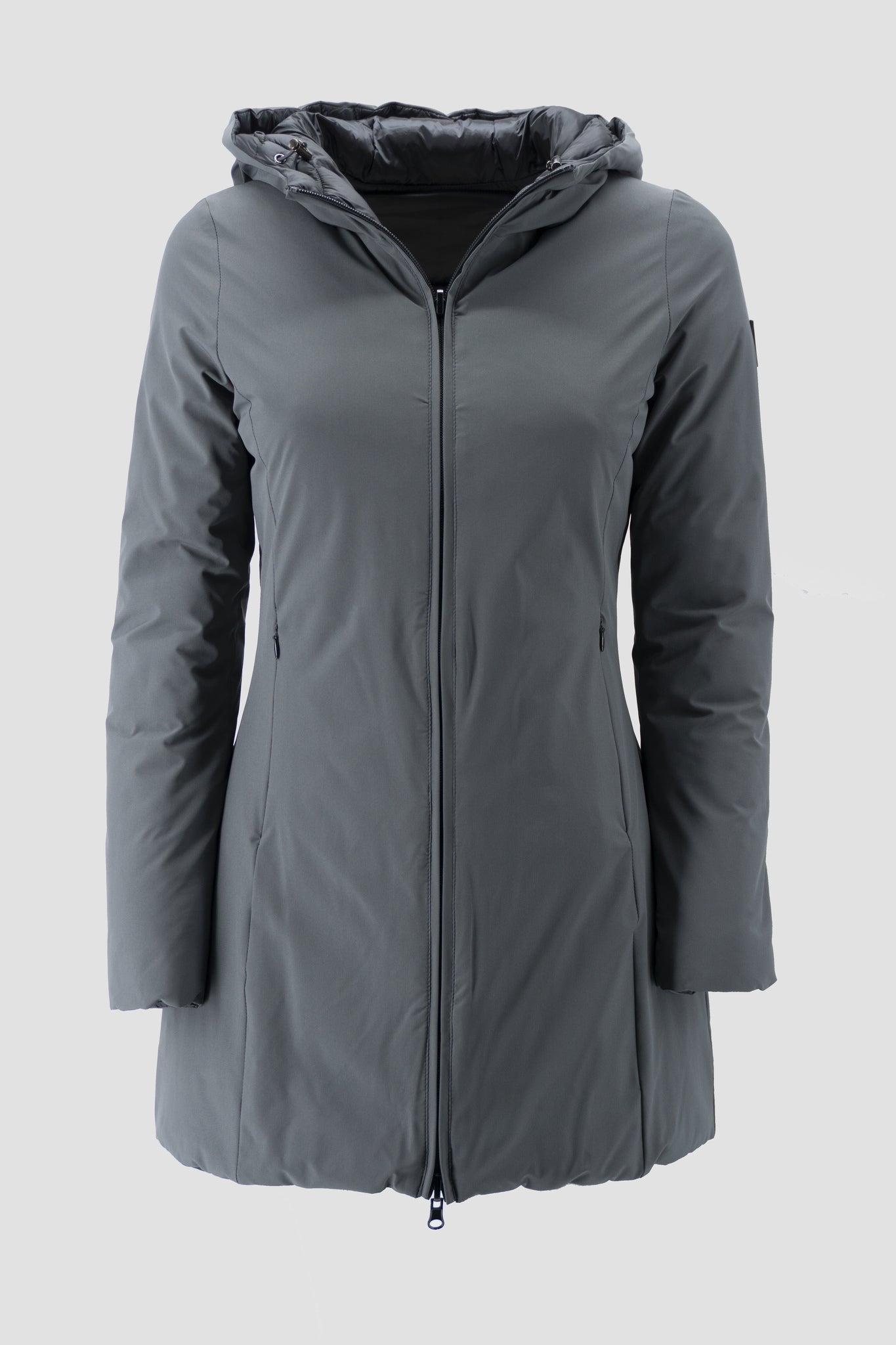 Piumino Lungo Reversibile / Grigio - Ideal Moda