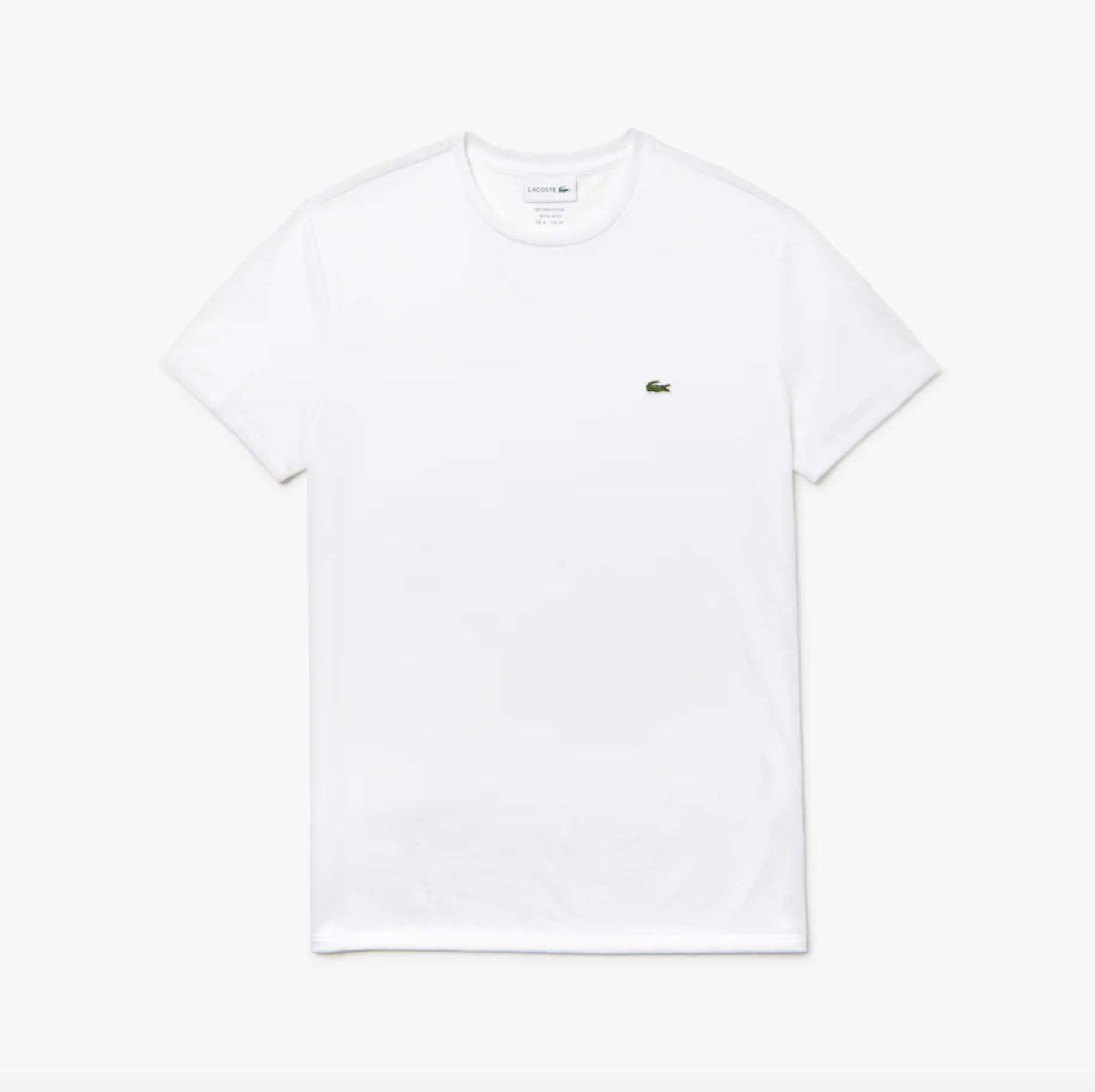 T-shirt a girocollo in jersey di cotone Pima tinta unita / Bianco - Ideal Moda