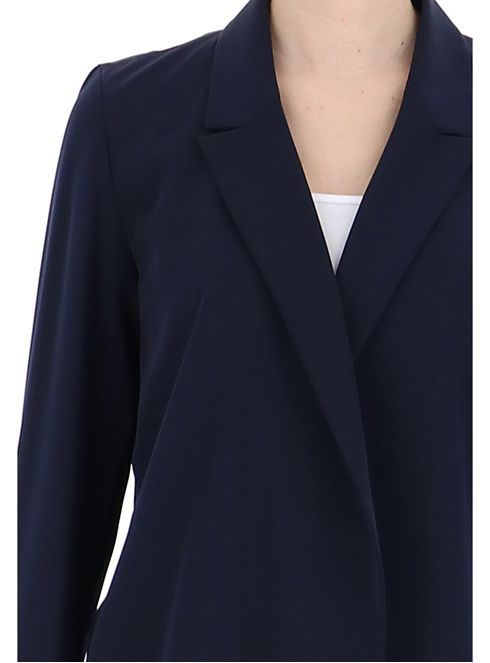 Giacca foderata con collo revers / Blu - Ideal Moda