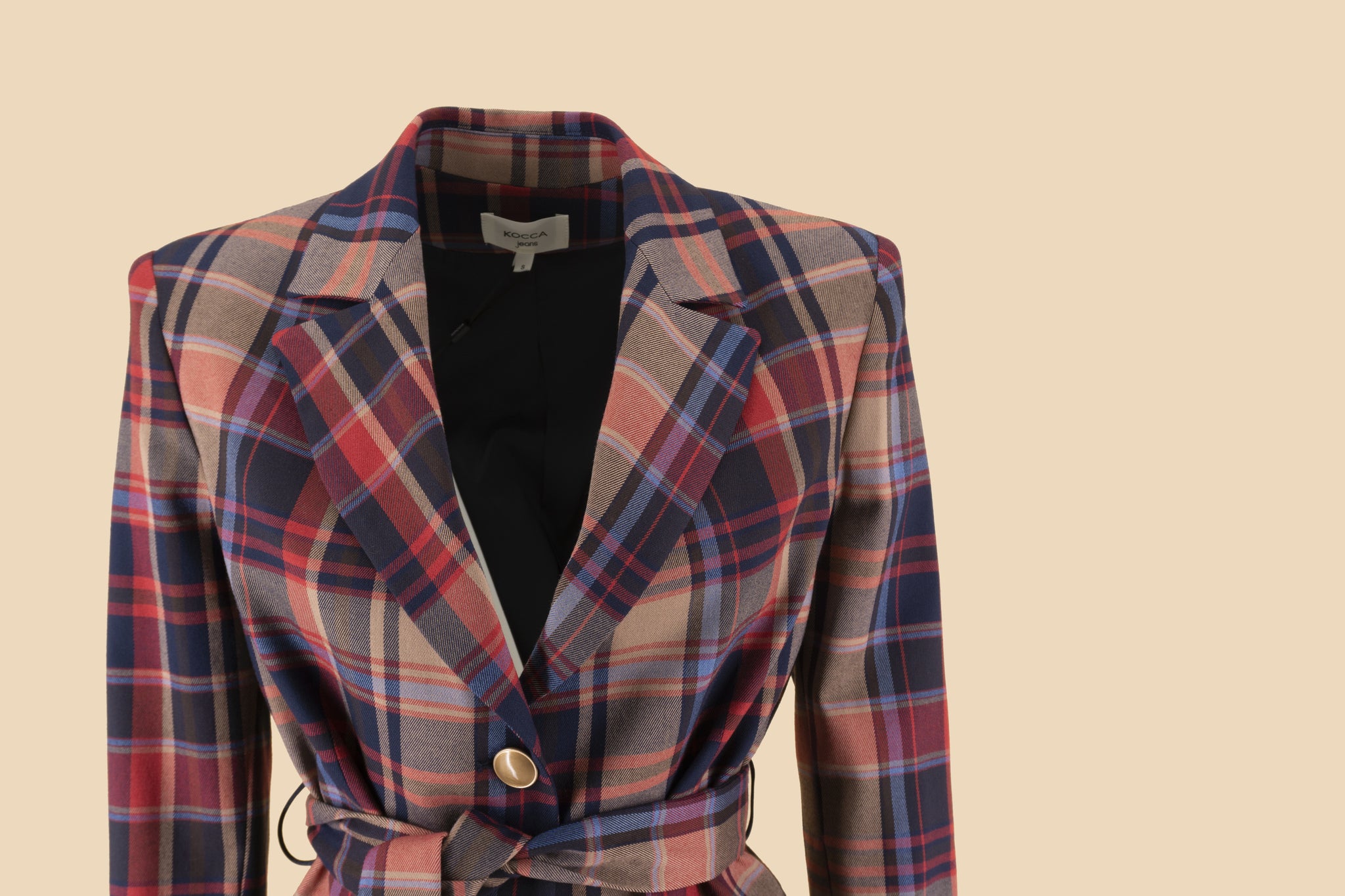 Giacca con Cintura / Fantasia - Ideal Moda