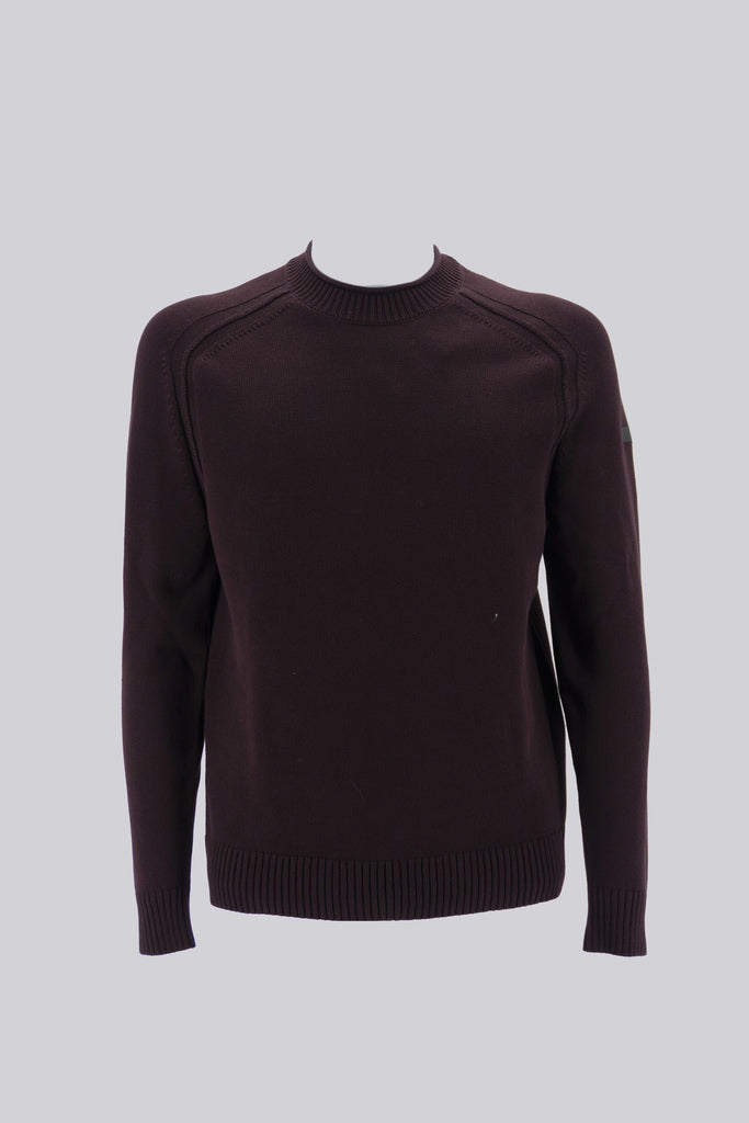 Maglia Knit Cotton Plain Round / Bordeaux - Ideal Moda