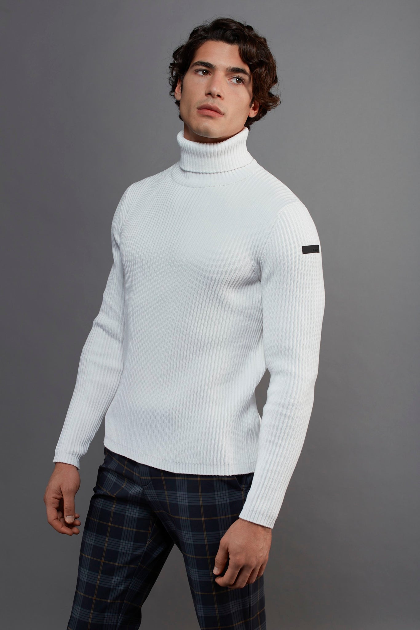 Maglia Collo Alto 7 SAILOR / Bianco - Ideal Moda