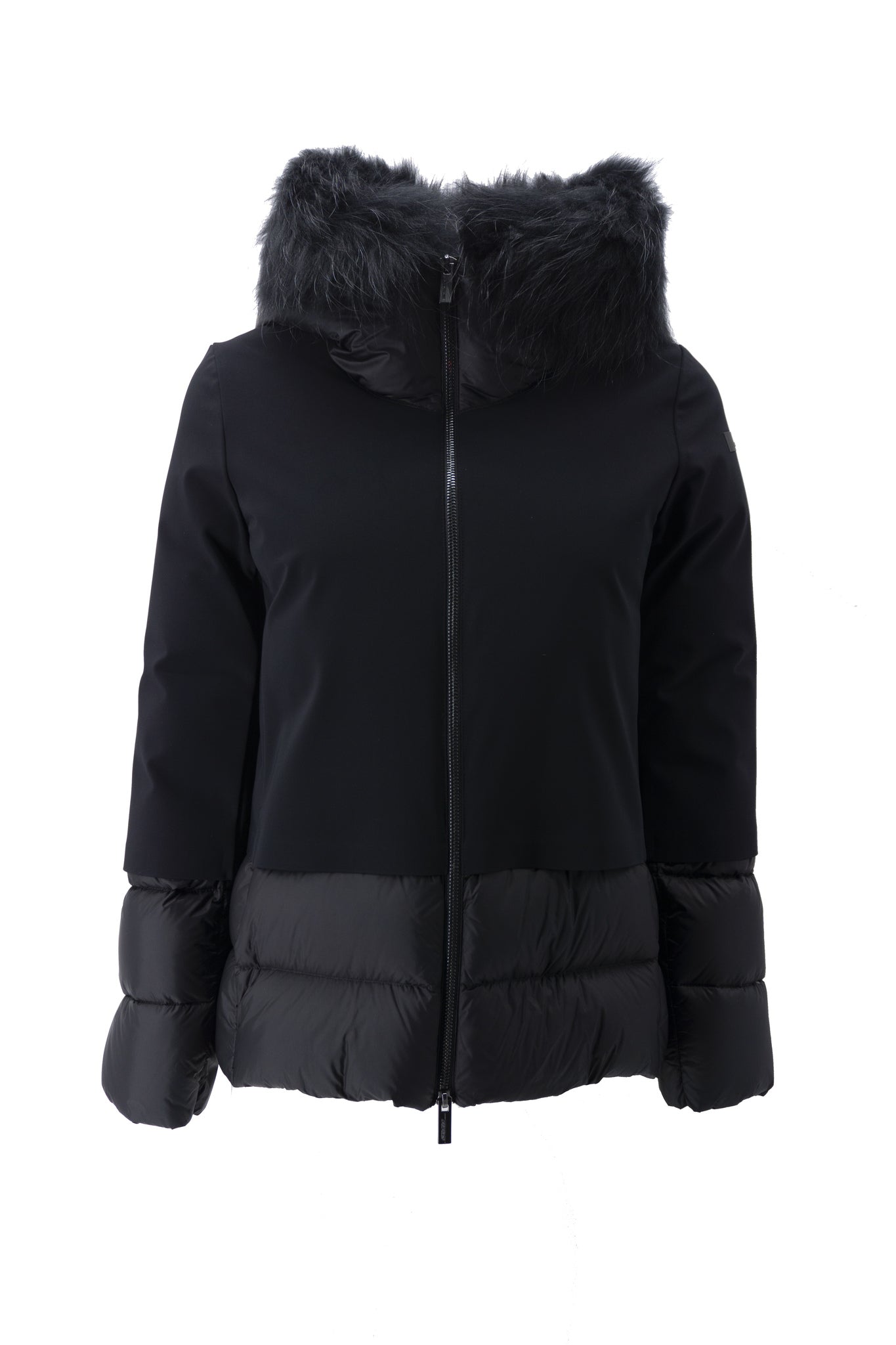 Winter Light Hybrid Hood Lady Fur / Nero - Ideal Moda
