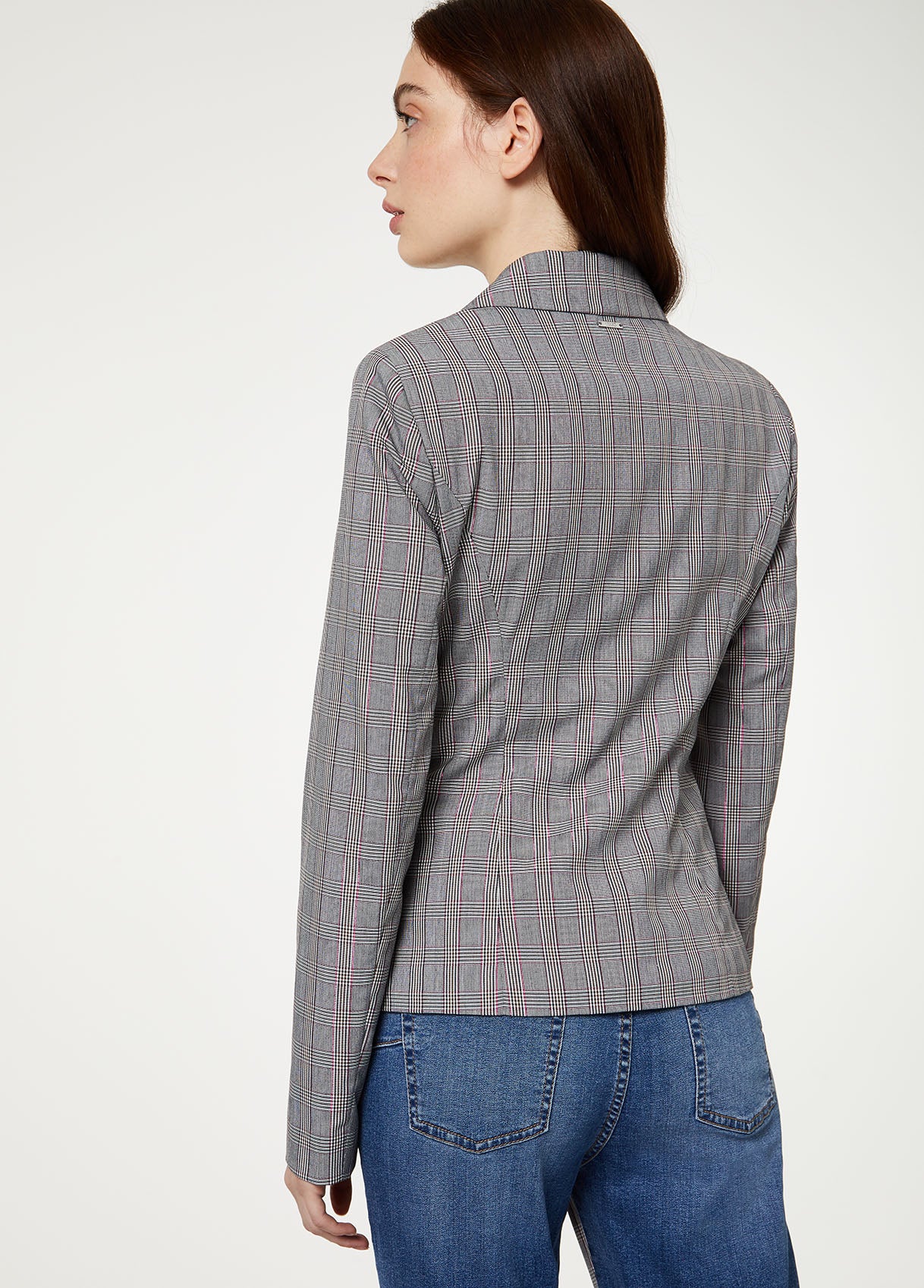 Blazer Check Doppiopetto / Grigio - Ideal Moda