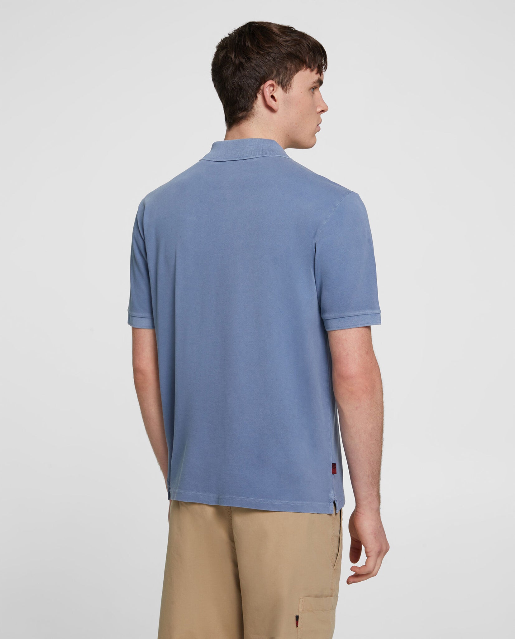 Polo in cotone stretch / Celeste - Ideal Moda
