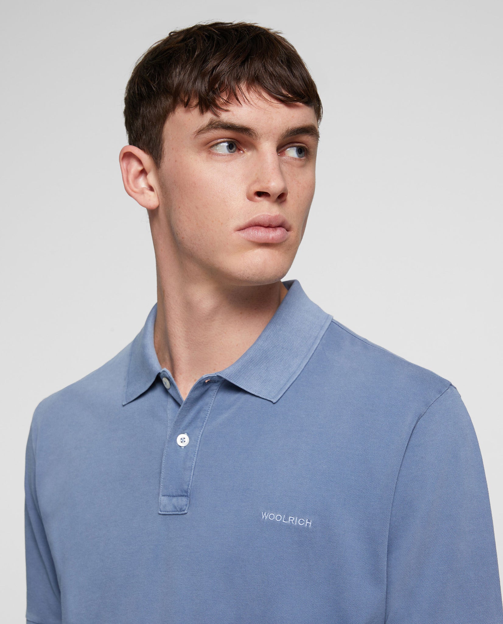 Polo in cotone stretch / Celeste - Ideal Moda