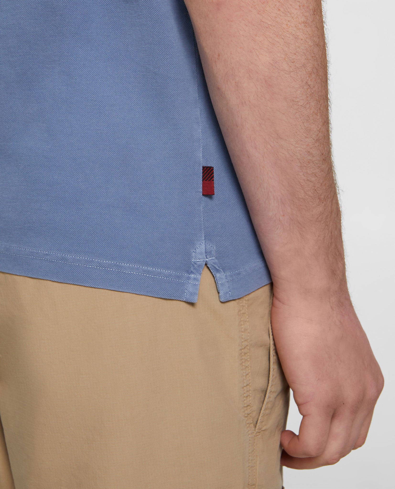 Polo in cotone stretch / Celeste - Ideal Moda