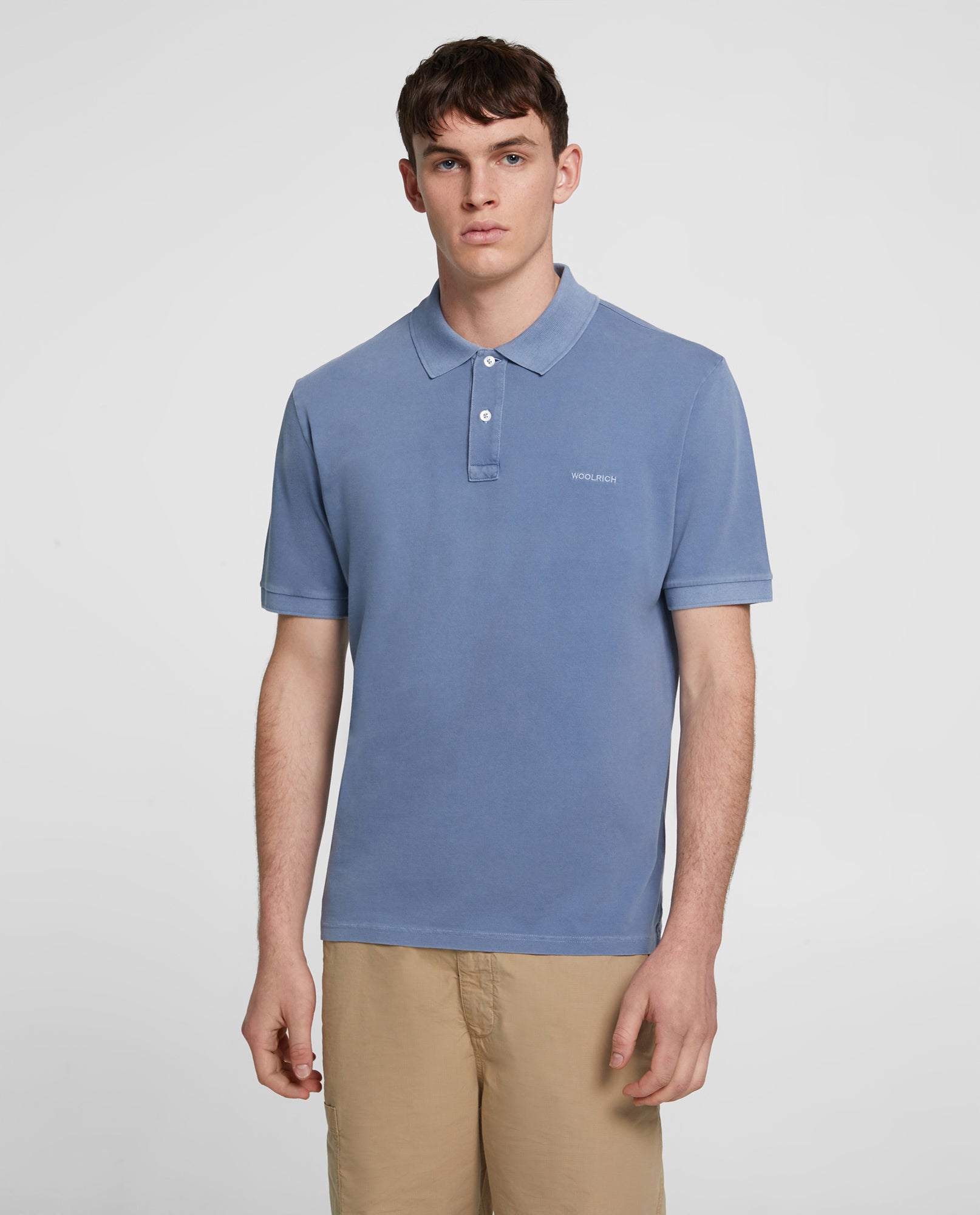 Polo in cotone stretch / Celeste - Ideal Moda