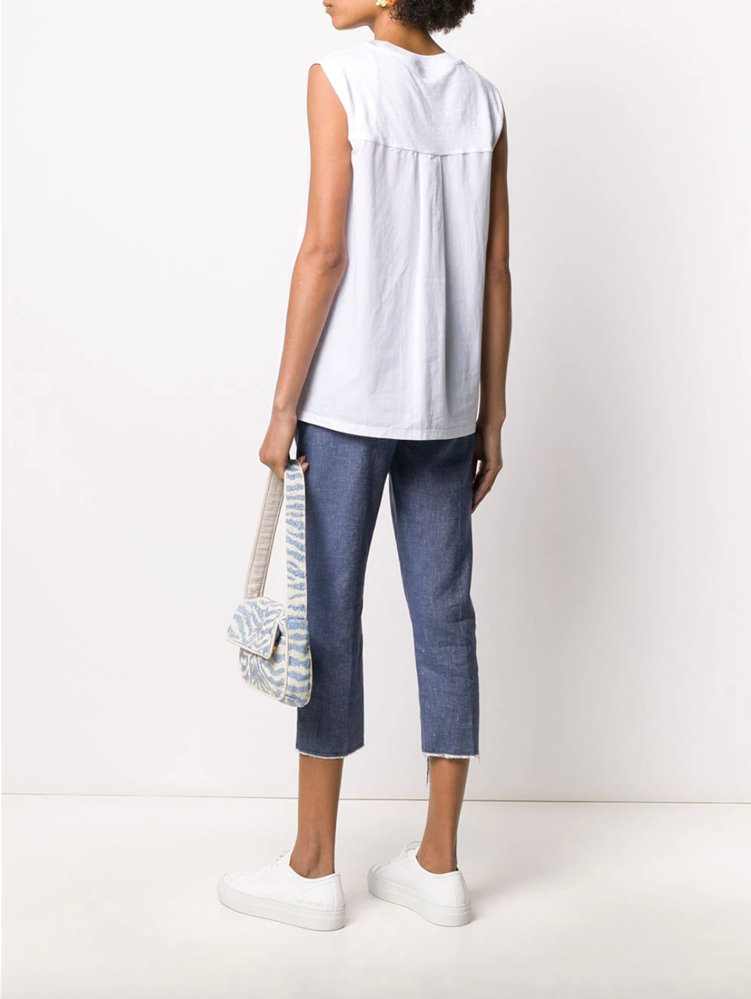 Top Smanicato / Bianco - Ideal Moda