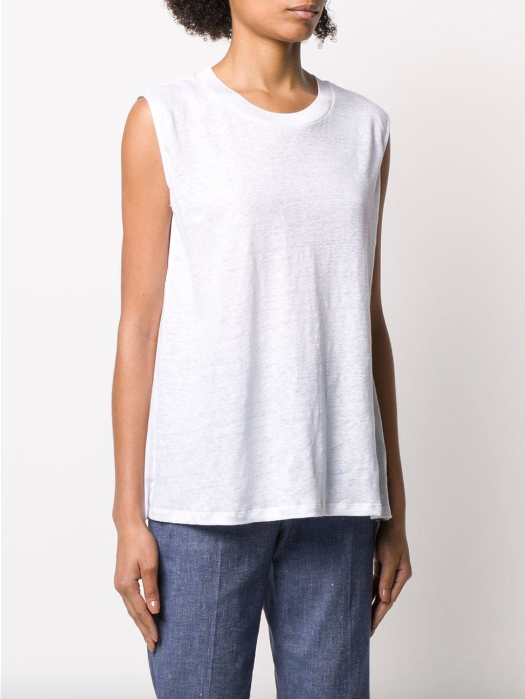 Top Smanicato / Bianco - Ideal Moda