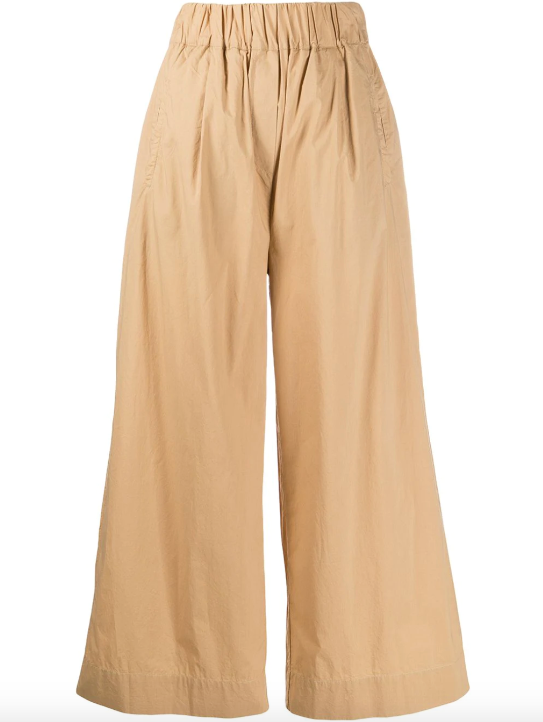 Pantaloni crop a gamba ampia / Beige - Ideal Moda