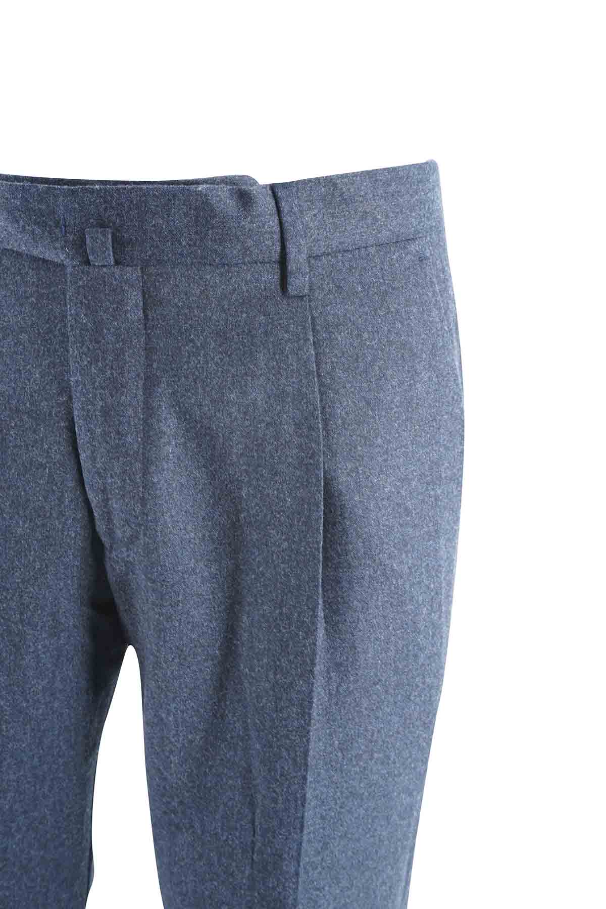 Pantalone Briglia in Lana / Blu - Ideal Moda