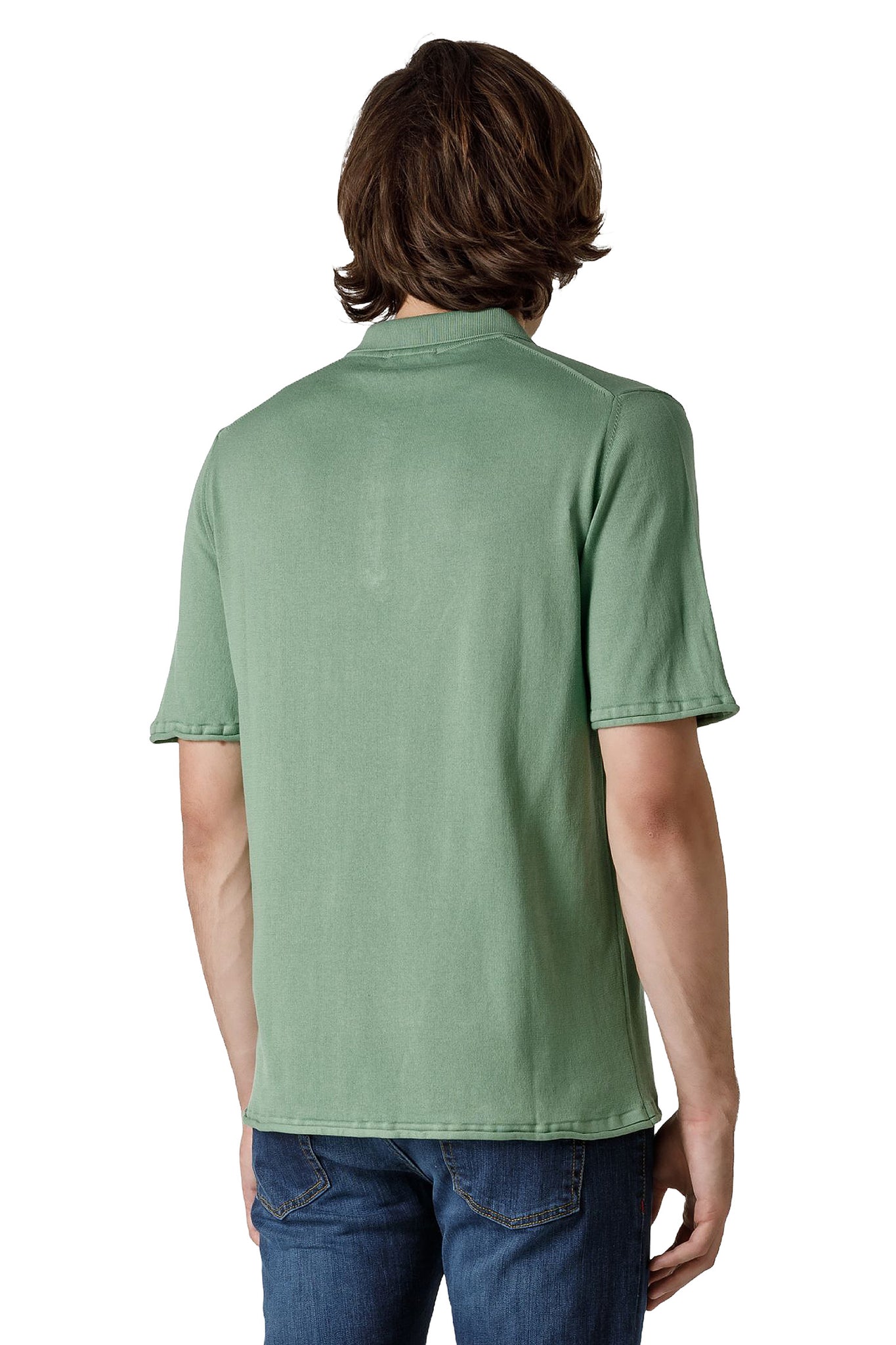 Polo in Cotone con Zip Hyrcus / Verde - Ideal Moda