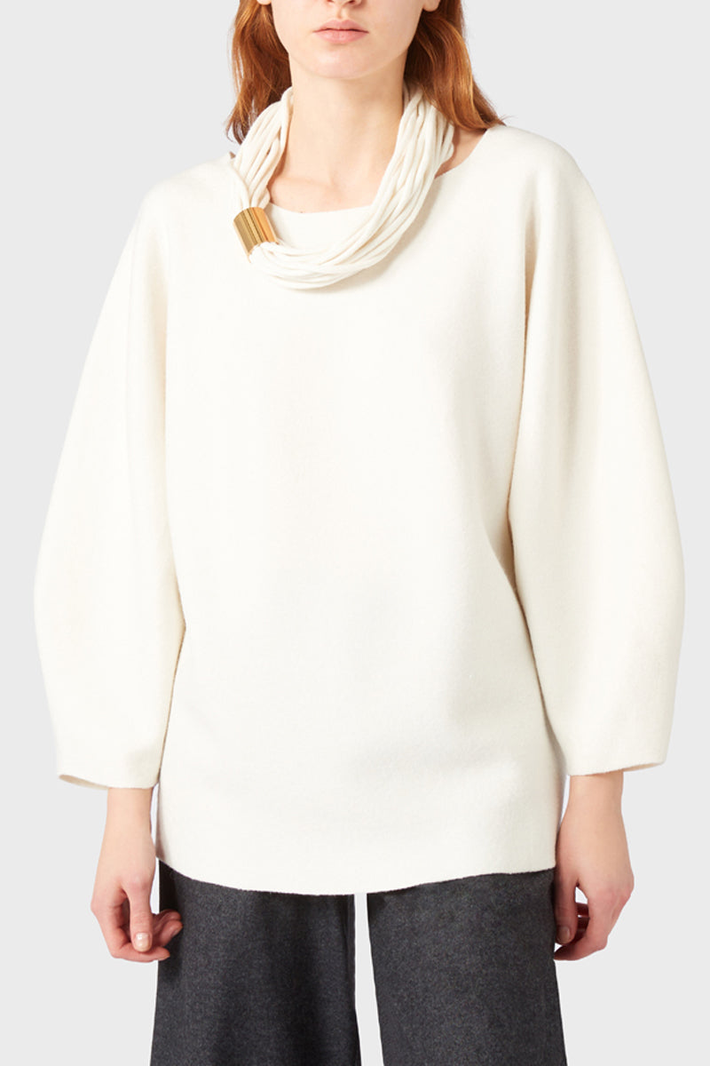 Maglia con Collana Liviana Conti / Bianco - Ideal Moda
