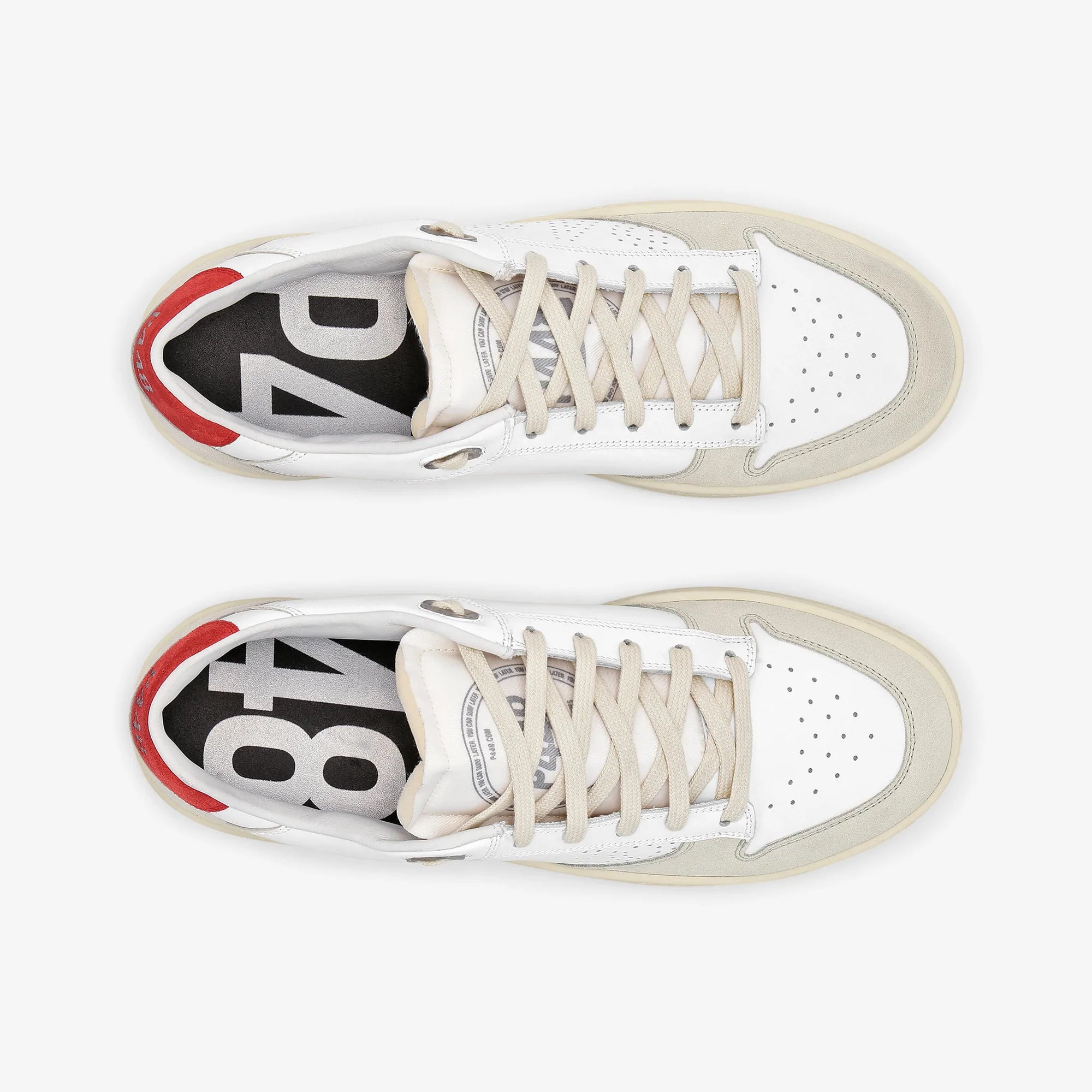 Sneaker in Pelle P448 / Bianco - Ideal Moda
