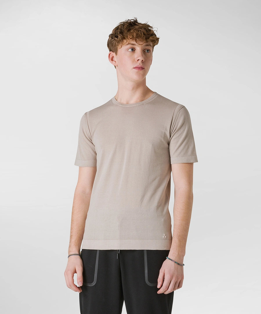 T-Shirt in Cotone Peuterey / Beige - Ideal Moda