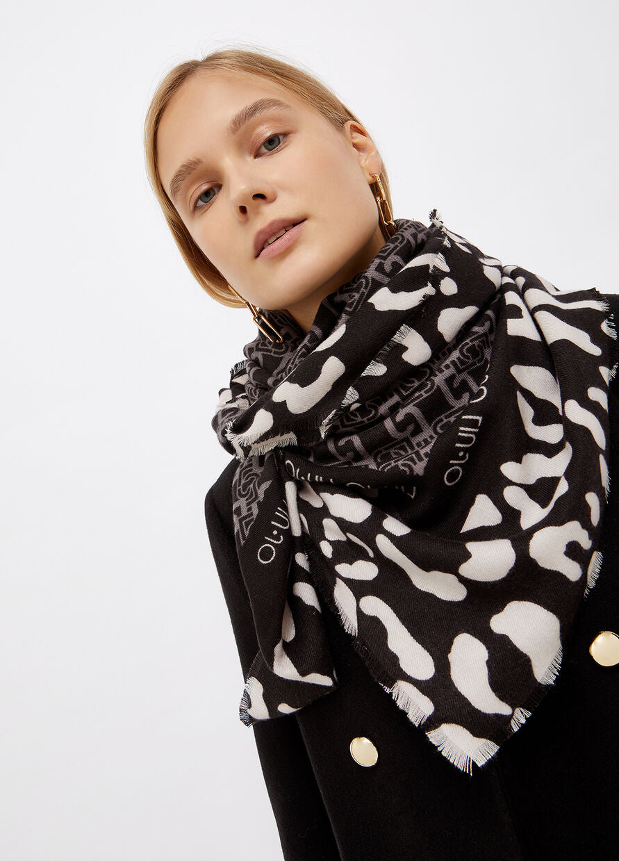 Foulard Liu Jo con Stampa / Nero - Ideal Moda