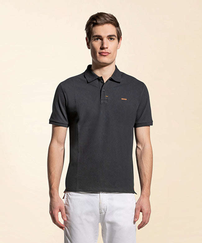 Piquet polo shirt / Nero - Ideal Moda