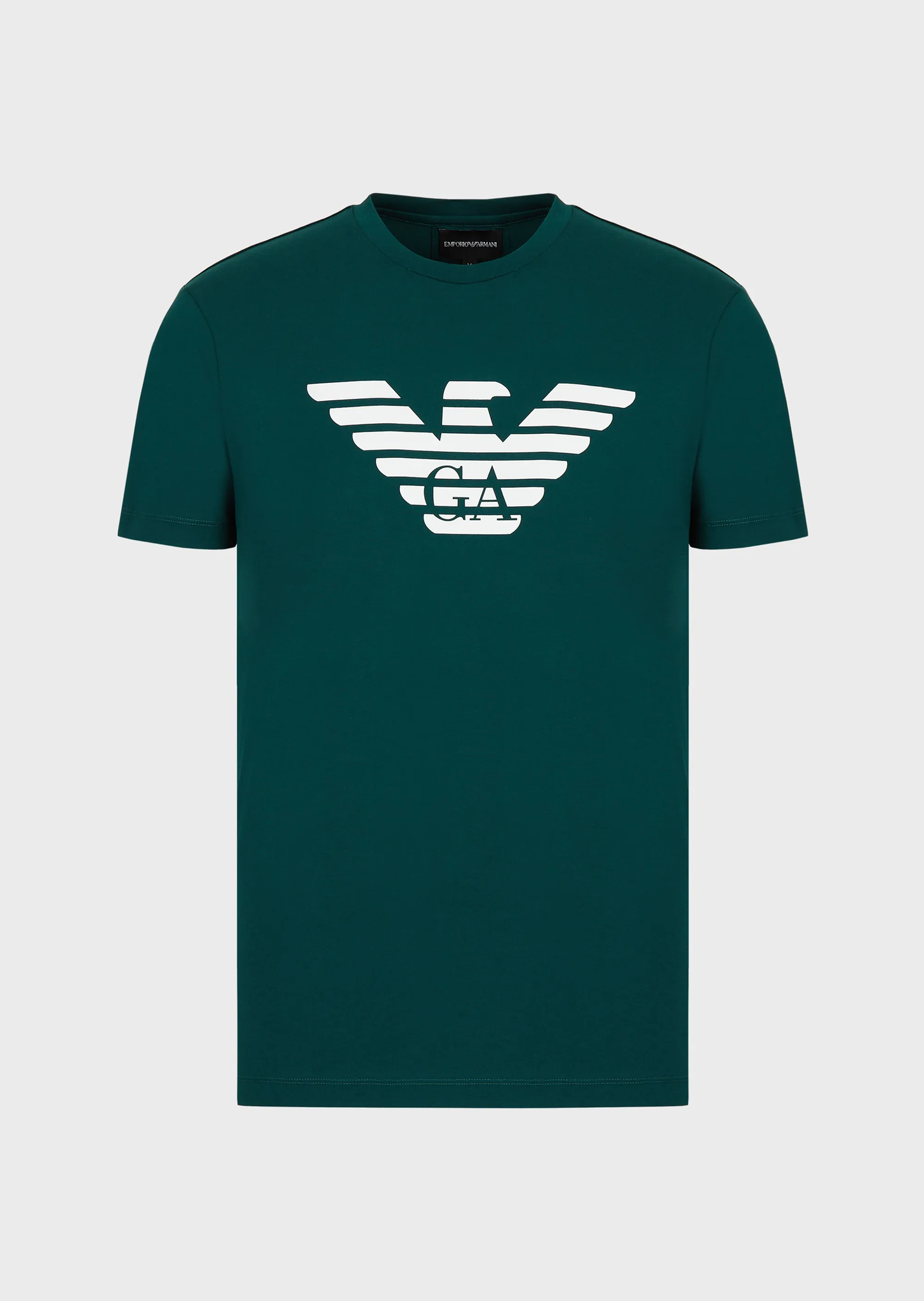 T-Shirt Emporio Armani in Pima / Verde - Ideal Moda