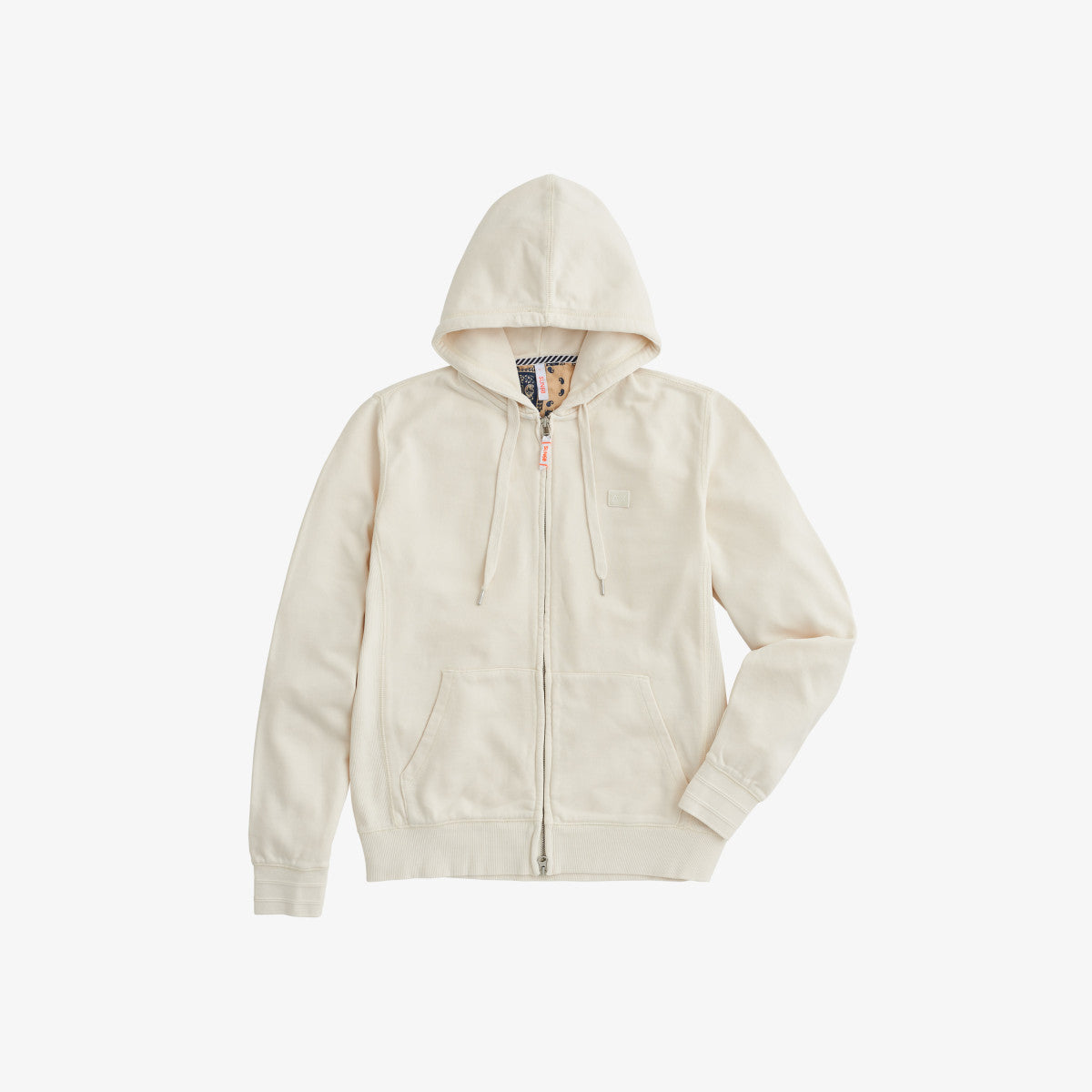 Hood Zip Cold Dye Cott. / Bianco - Ideal Moda