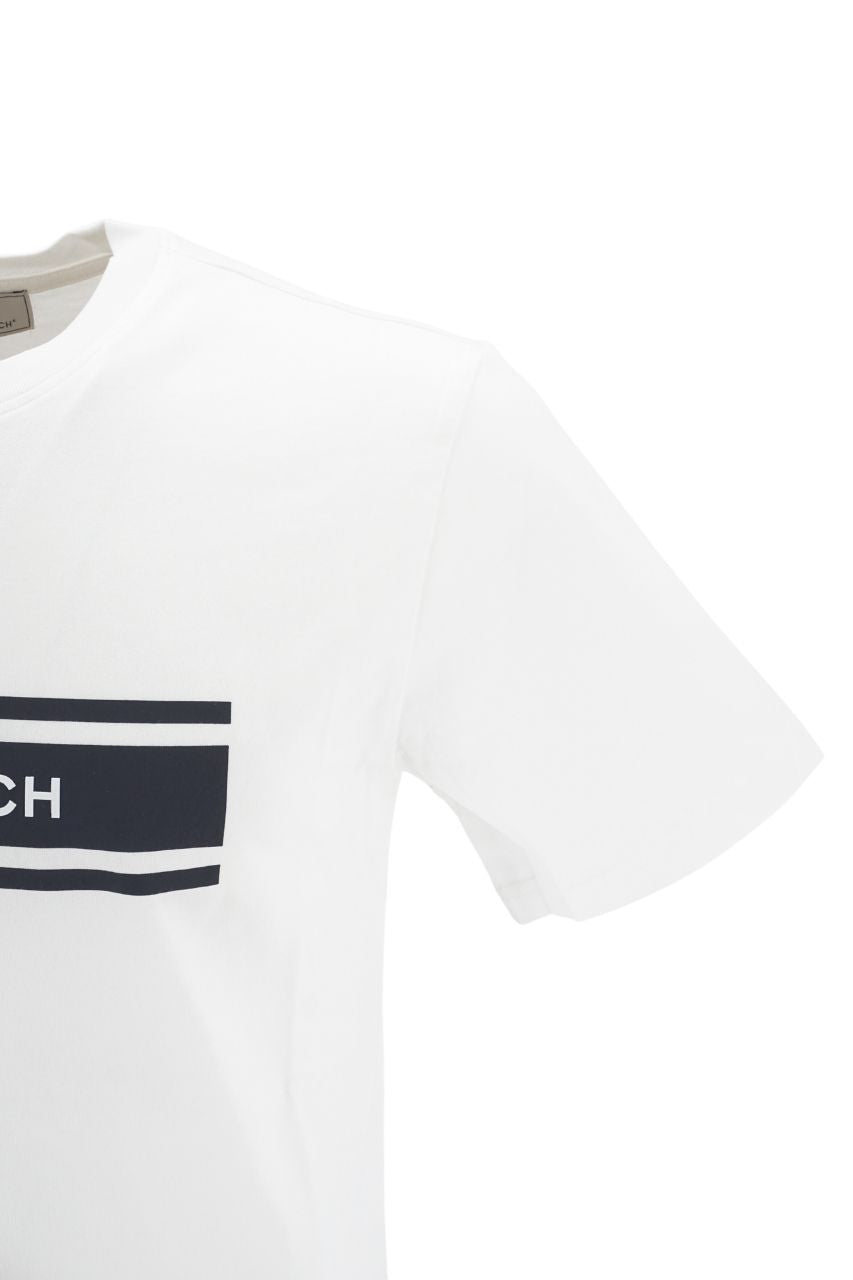 T-Shirt Woolrich con Logo / Bianco - Ideal Moda