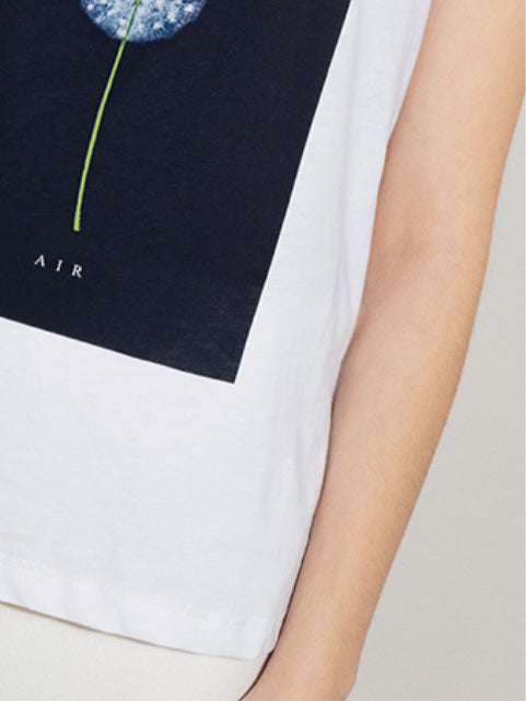T-Shirt in Cotone Organico / Bianco - Ideal Moda