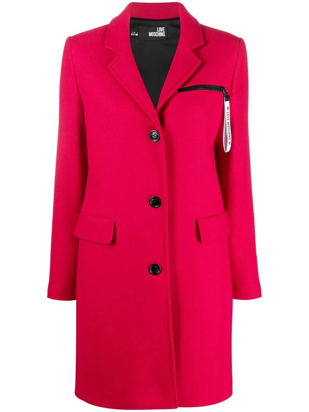 Cappotto con Logo Love Moschino / Fucsia - Ideal Moda