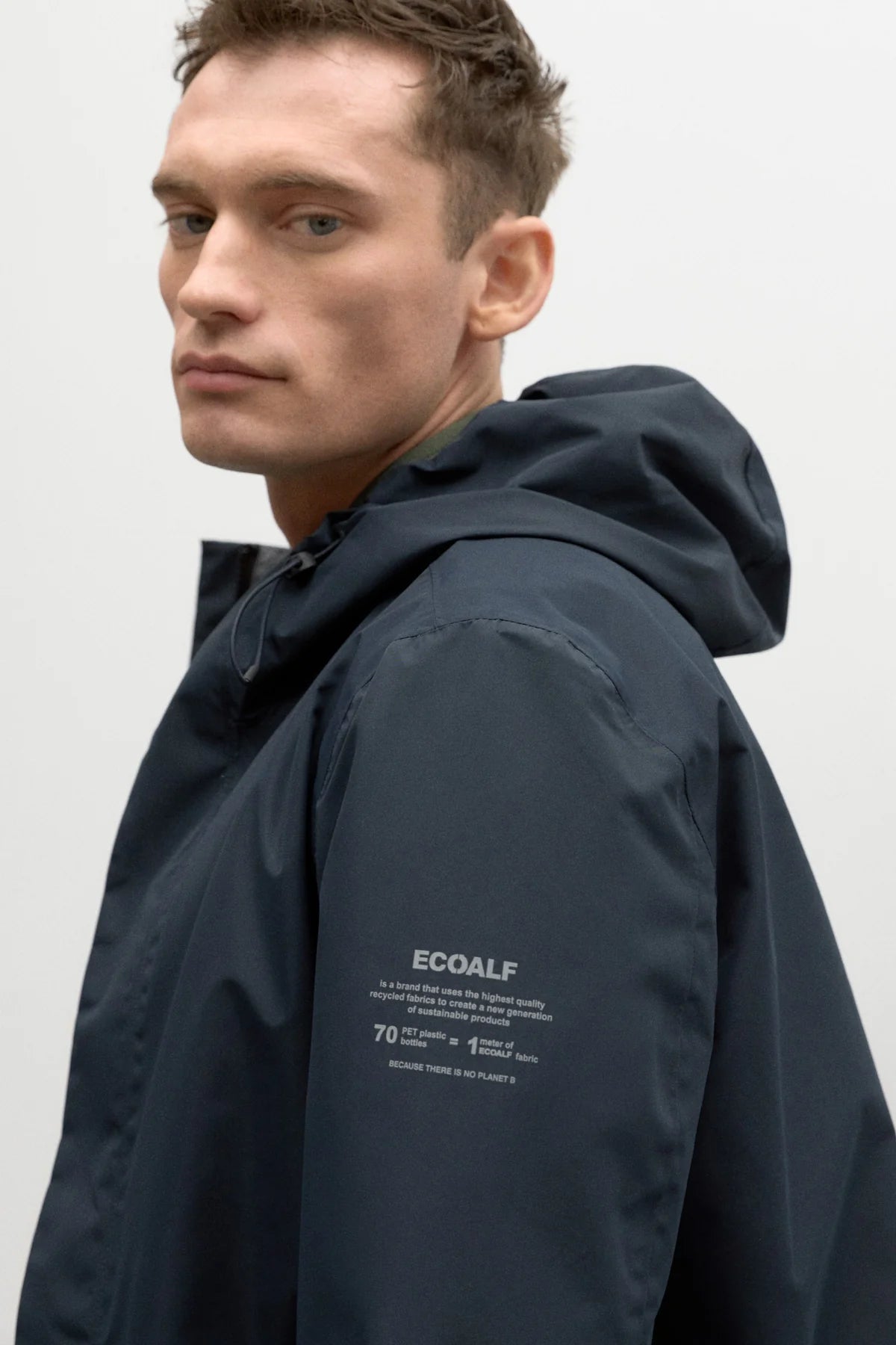 Giubbino con Cappuccio Ecoalf / Blu - Ideal Moda