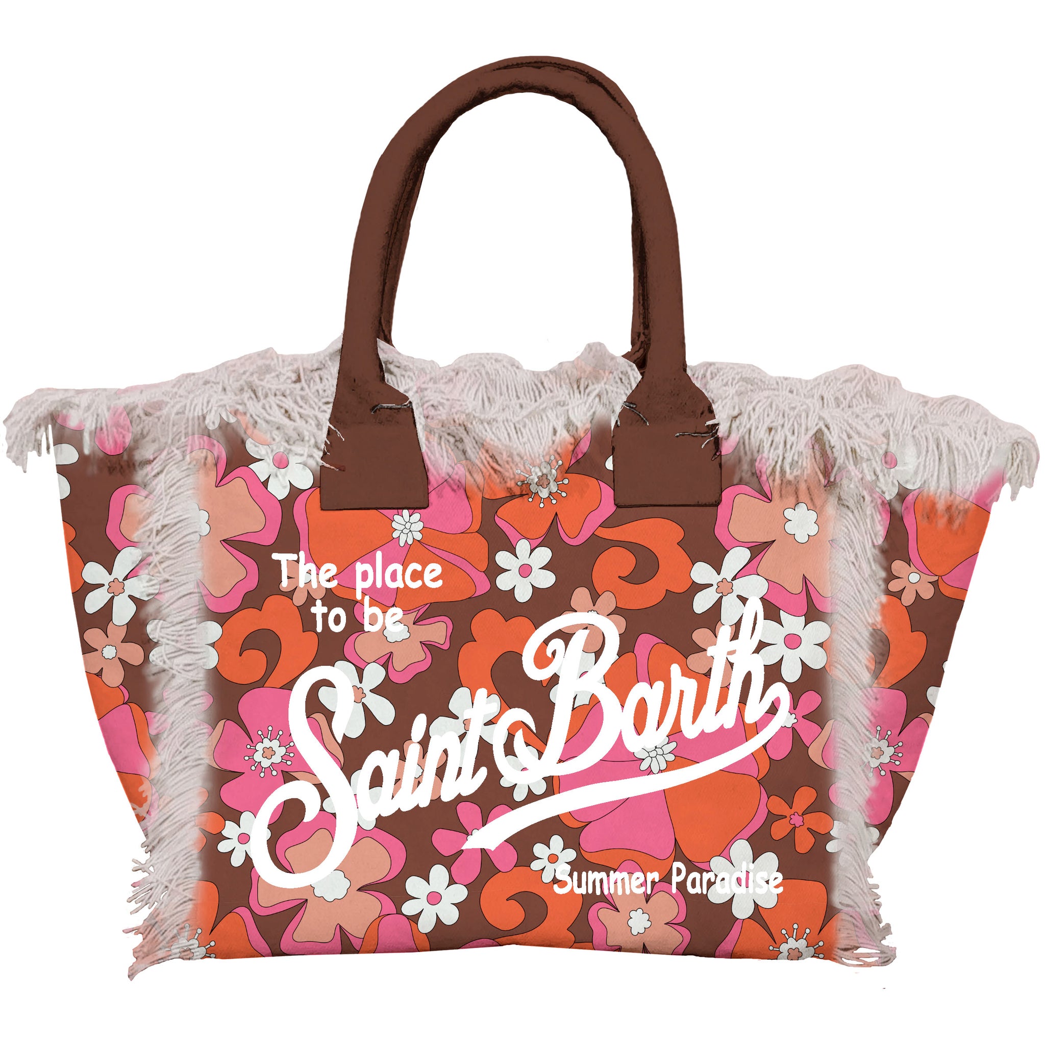 Borsa Vanity in Canvas con Logo Mc2 Saint Barth / Multicolor - Ideal Moda