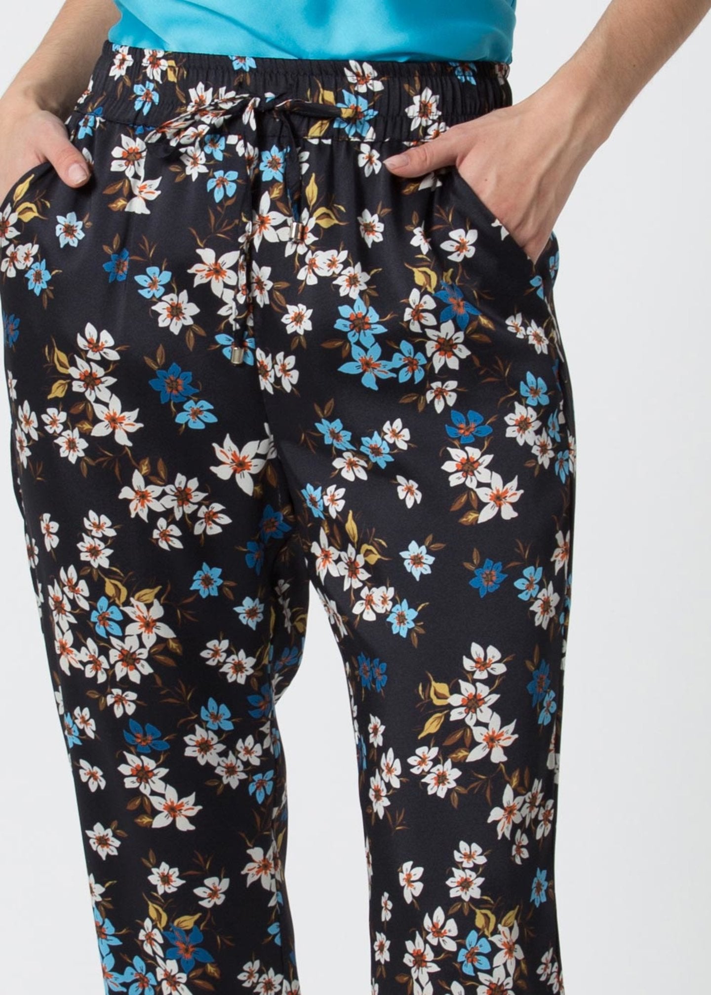 Pantalone Kocca a Fantasia / Nero - Ideal Moda