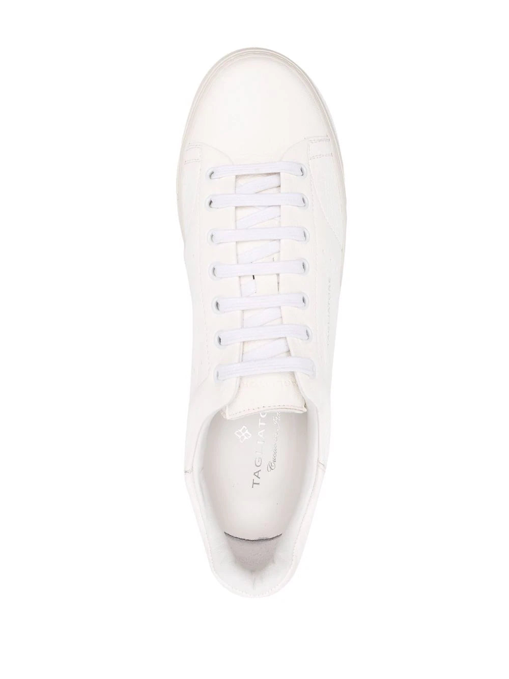Sneaker in Pelle con Logo Tagliatore / Bianco - Ideal Moda