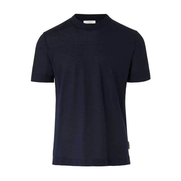 T-Shirt in Cotone Piquet Paolo Pecora / Blu - Ideal Moda