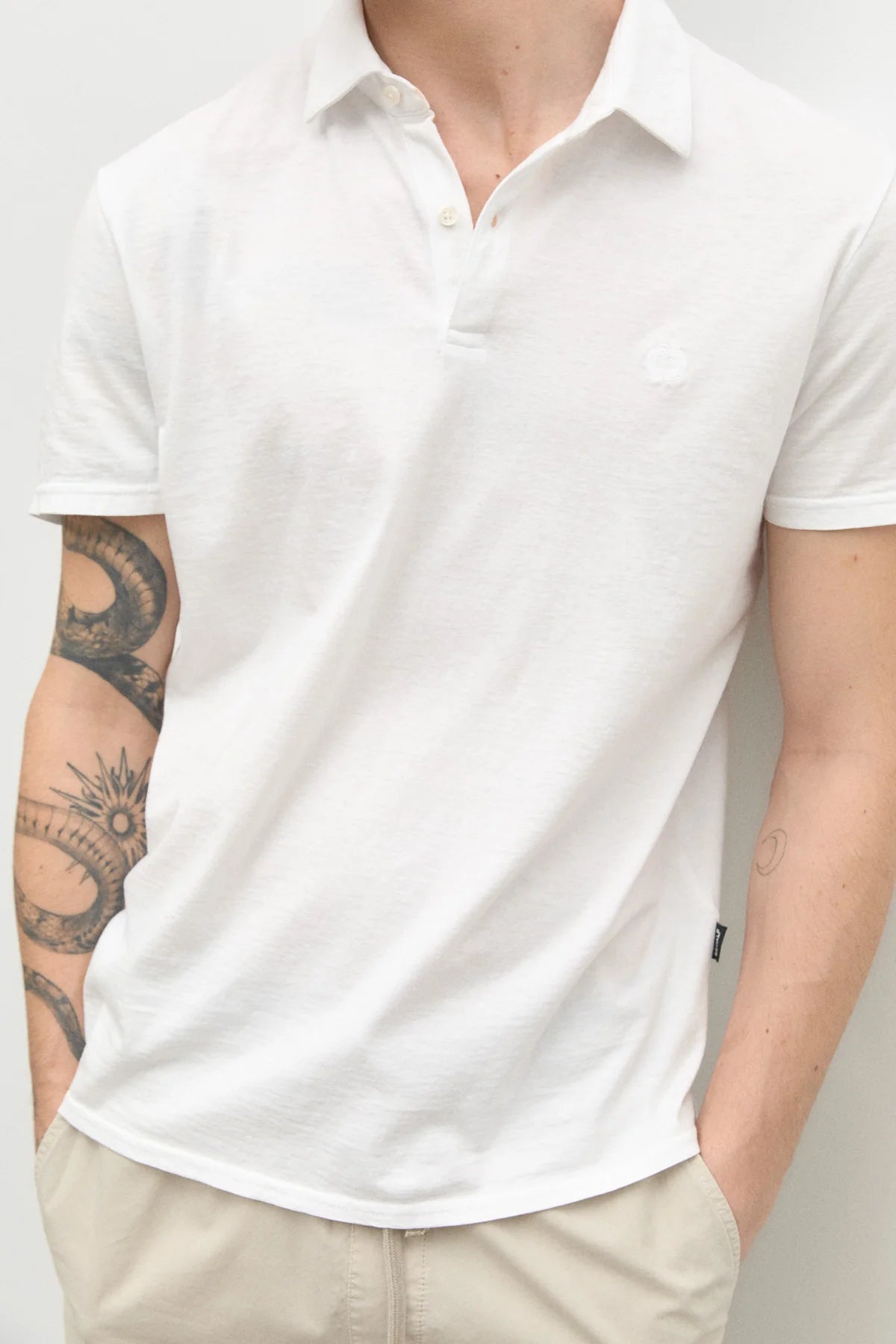 Polo in Jersey Ecoalf / Bianco - Ideal Moda