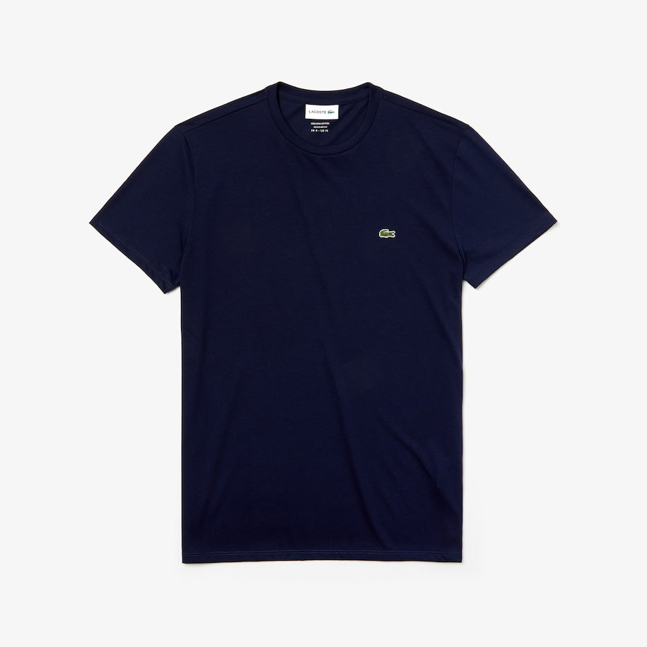 T-Shirt in Jersey di Cotone Pima Lacoste / Blu - Ideal Moda