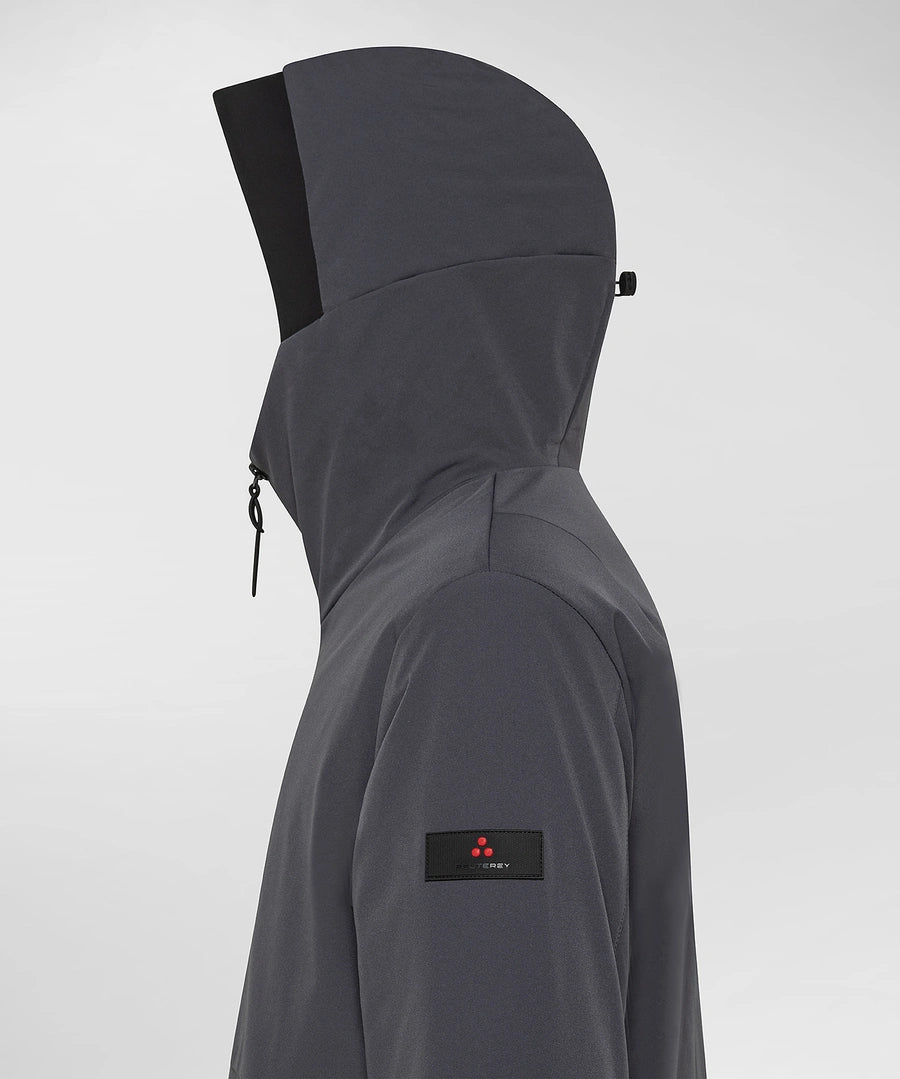 Trench Liscio con Cappuccio Peuterey / Grigio - Ideal Moda