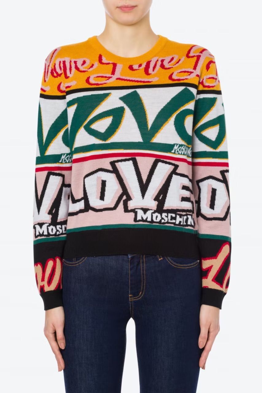Maglia con Fantasia Love Moschino / Multicolor - Ideal Moda