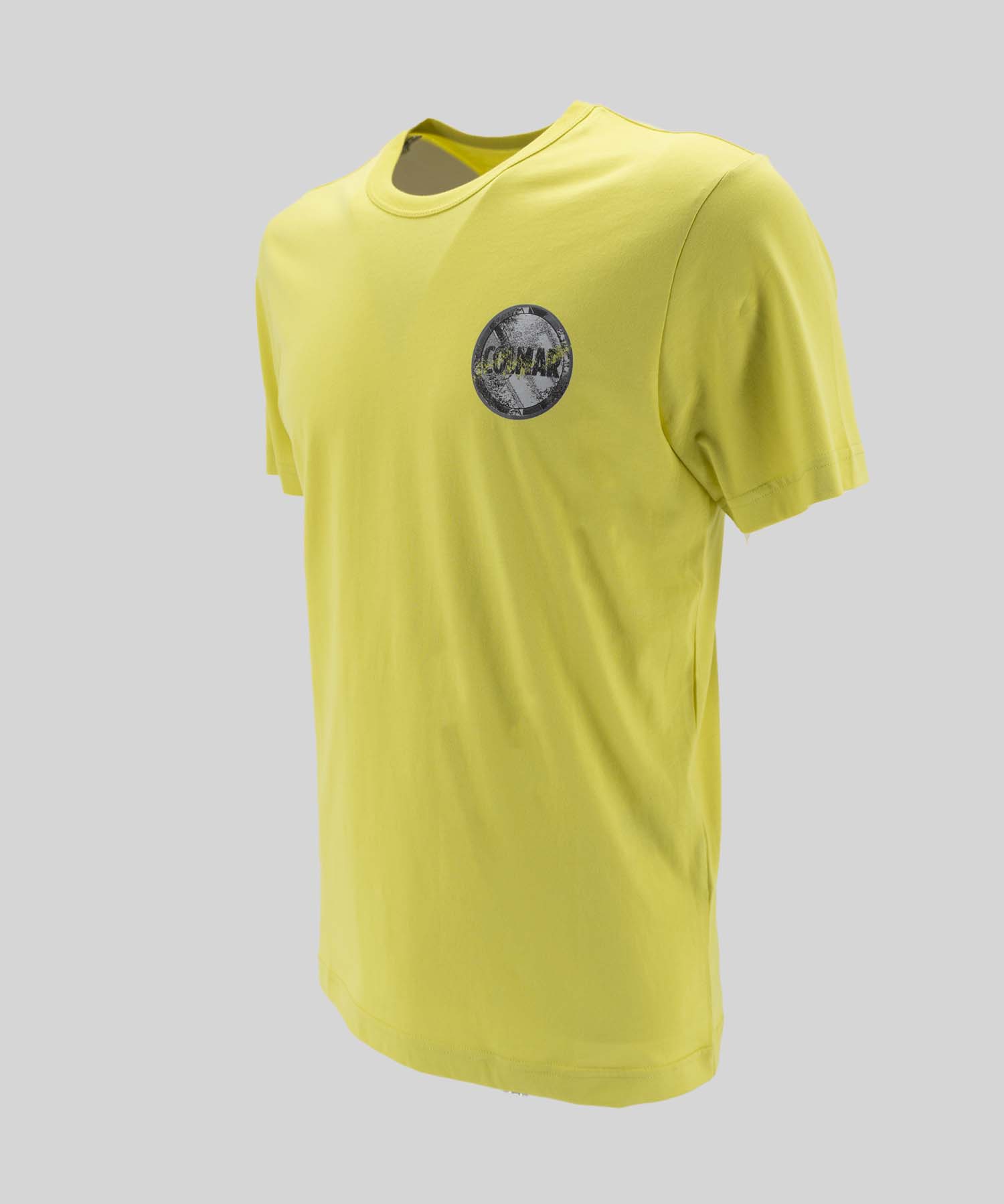 T-Shirt in Cotone con Logo Metallico / Giallo - Ideal Moda