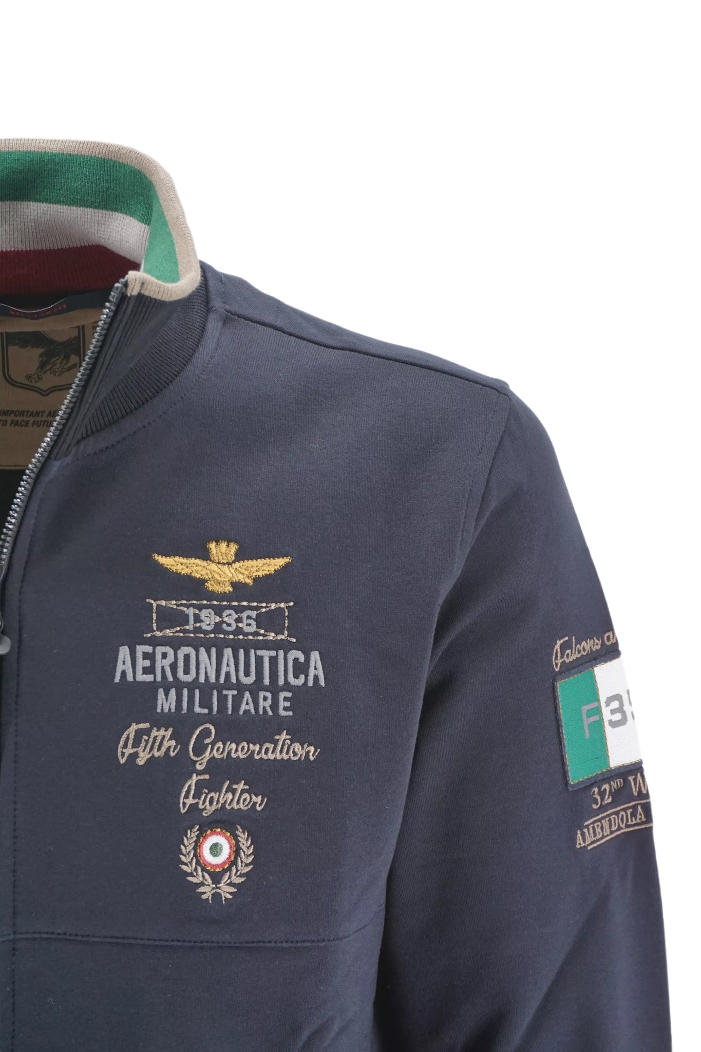 Felpa con Ricamo Aeronautica Militare / Blu - Ideal Moda