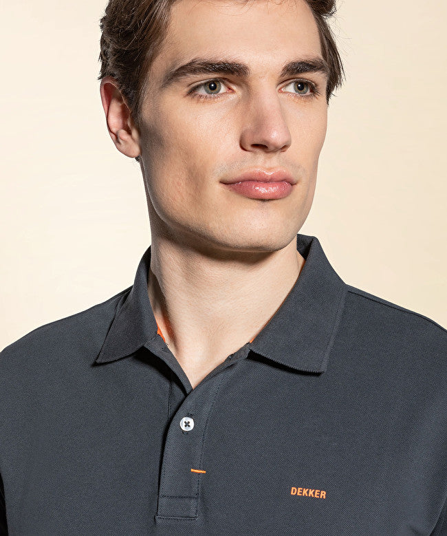 Piquet polo shirt / Blu - Ideal Moda