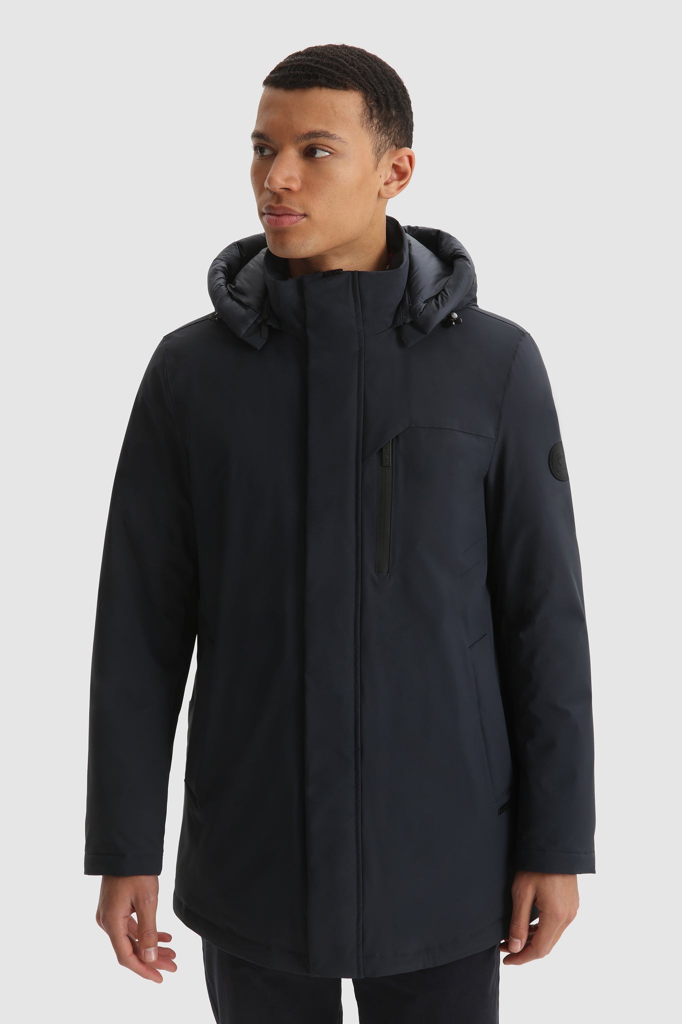 Giubbino Woolrich Mountain Parka Stretch / Blu - Ideal Moda