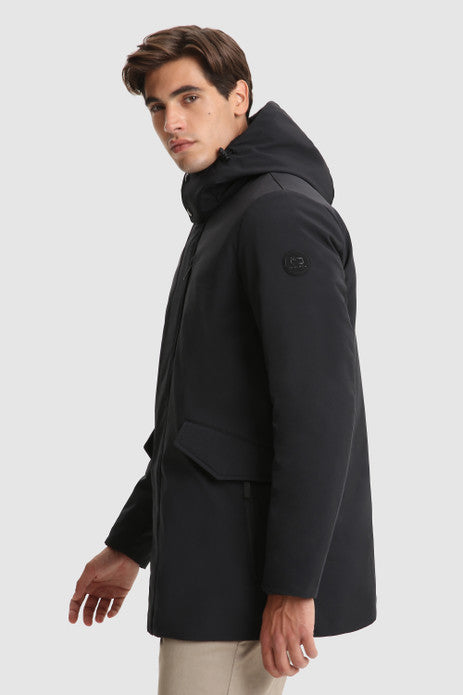 Giacca Woolrich in soft shell / Nero - Ideal Moda