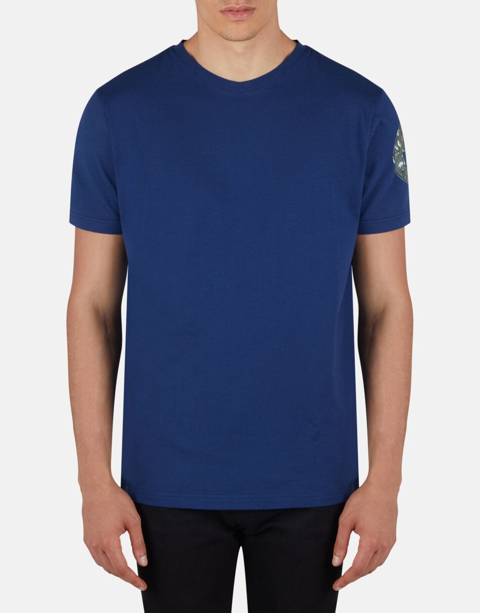 T-shirt girocollo / Blu - Ideal Moda