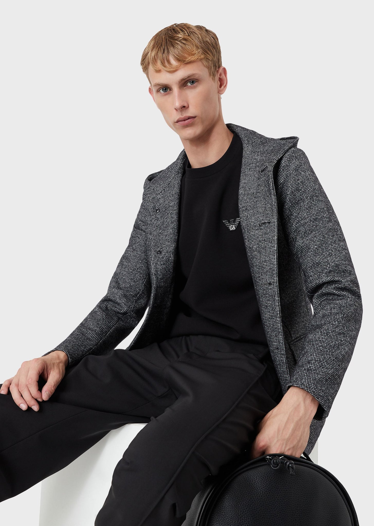 Felpa Emporio Armani Girocollo / Nero - Ideal Moda