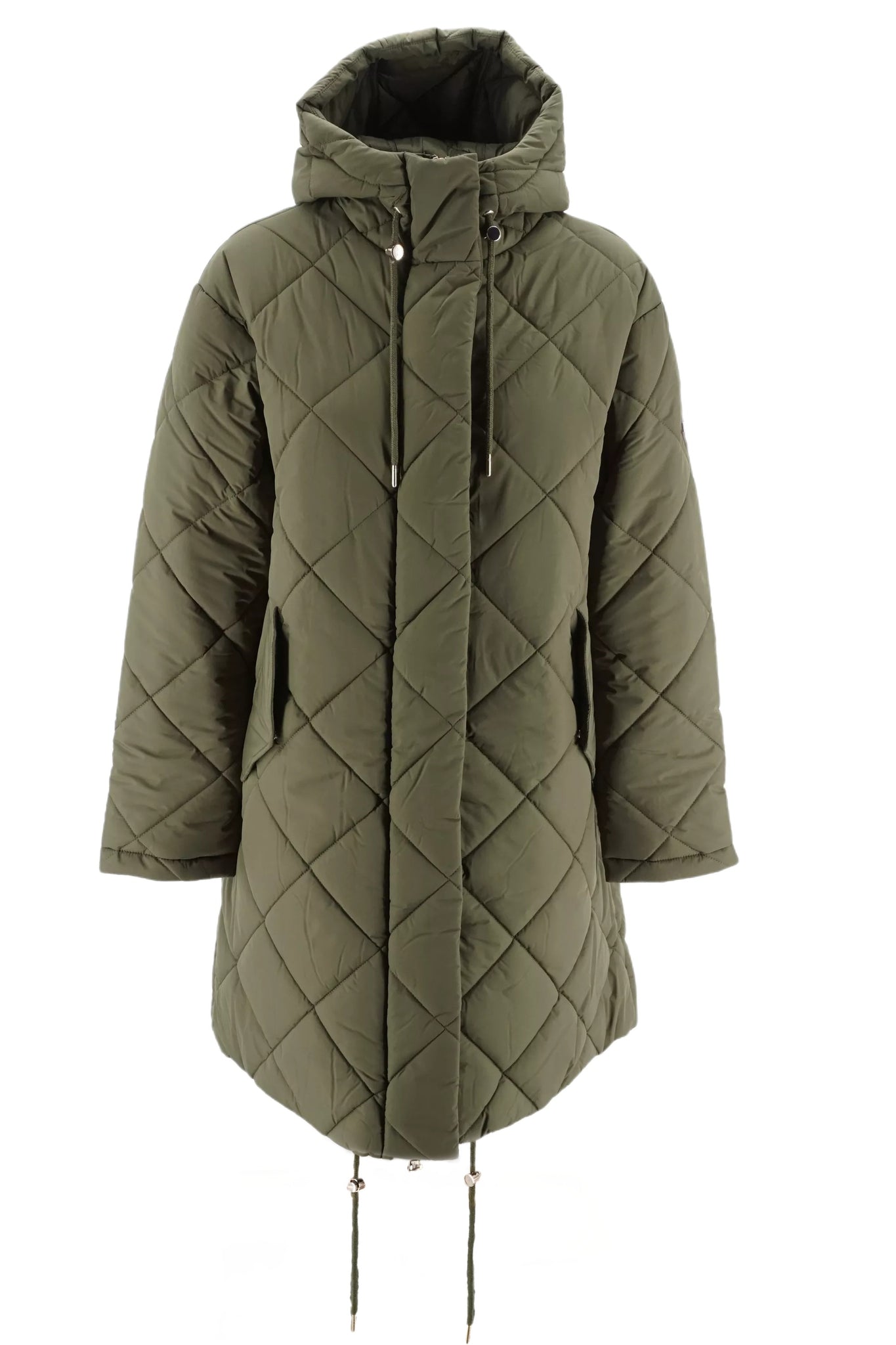 Parka Trapuntato con Cappuccio Husky / Verde - Ideal Moda