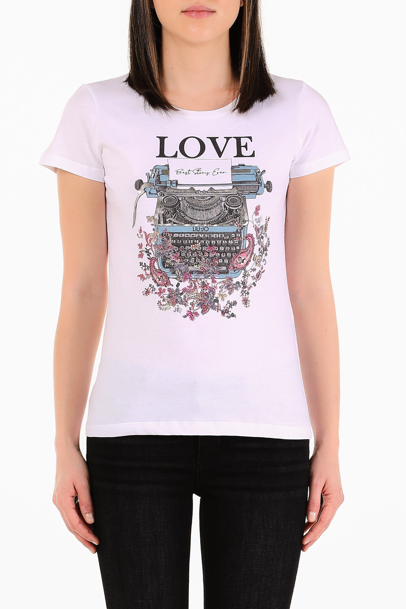 T-Shirt Liu Jo con Stampa / Bianco - Ideal Moda