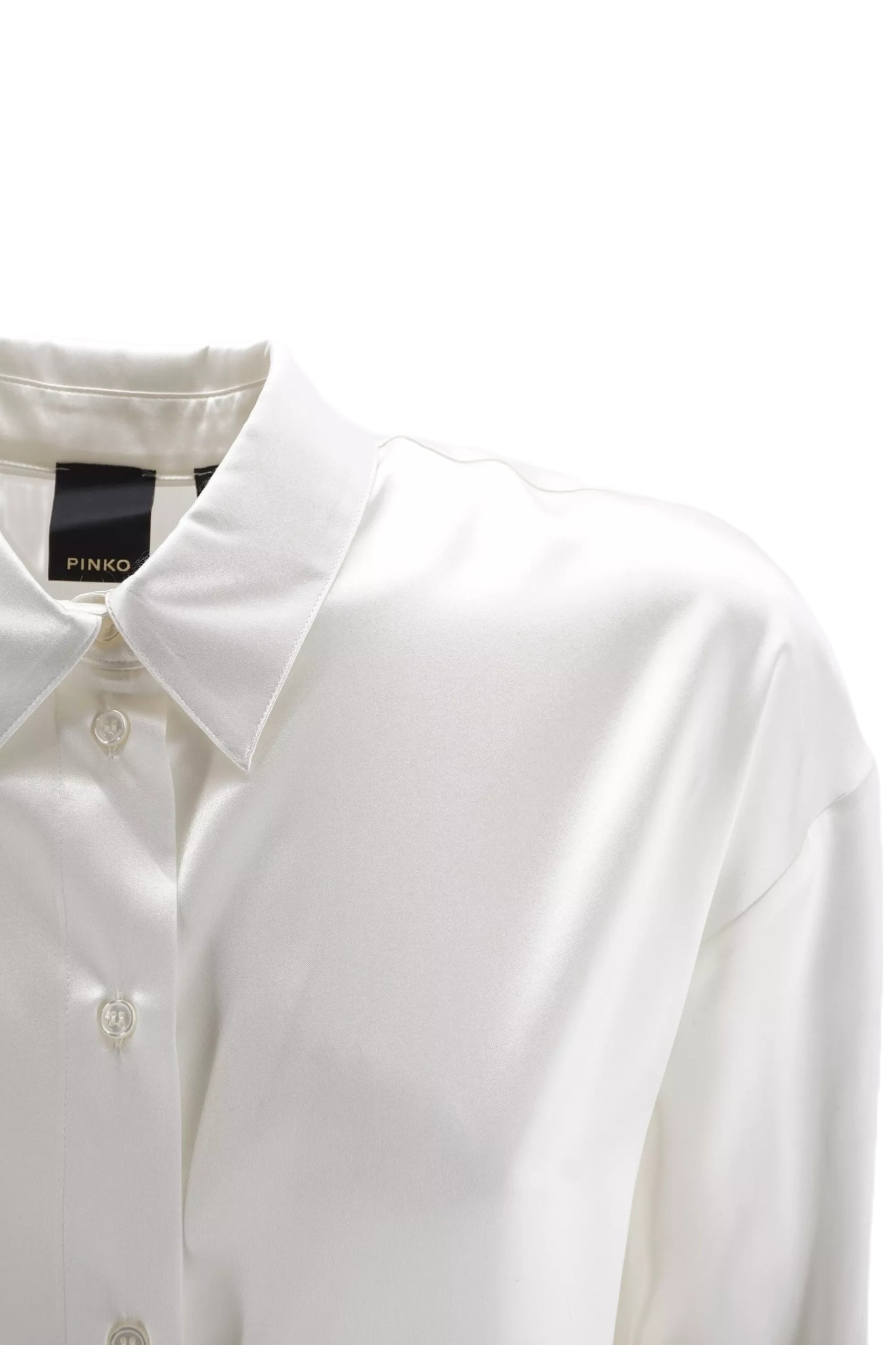 Camicia in Satin di Seta Pinko / Bianco - Ideal Moda