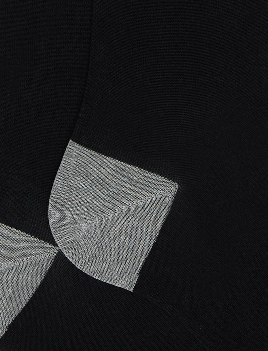 Calze Lunghe in Cotone Leggerissimo Gallo / Nero - Ideal Moda